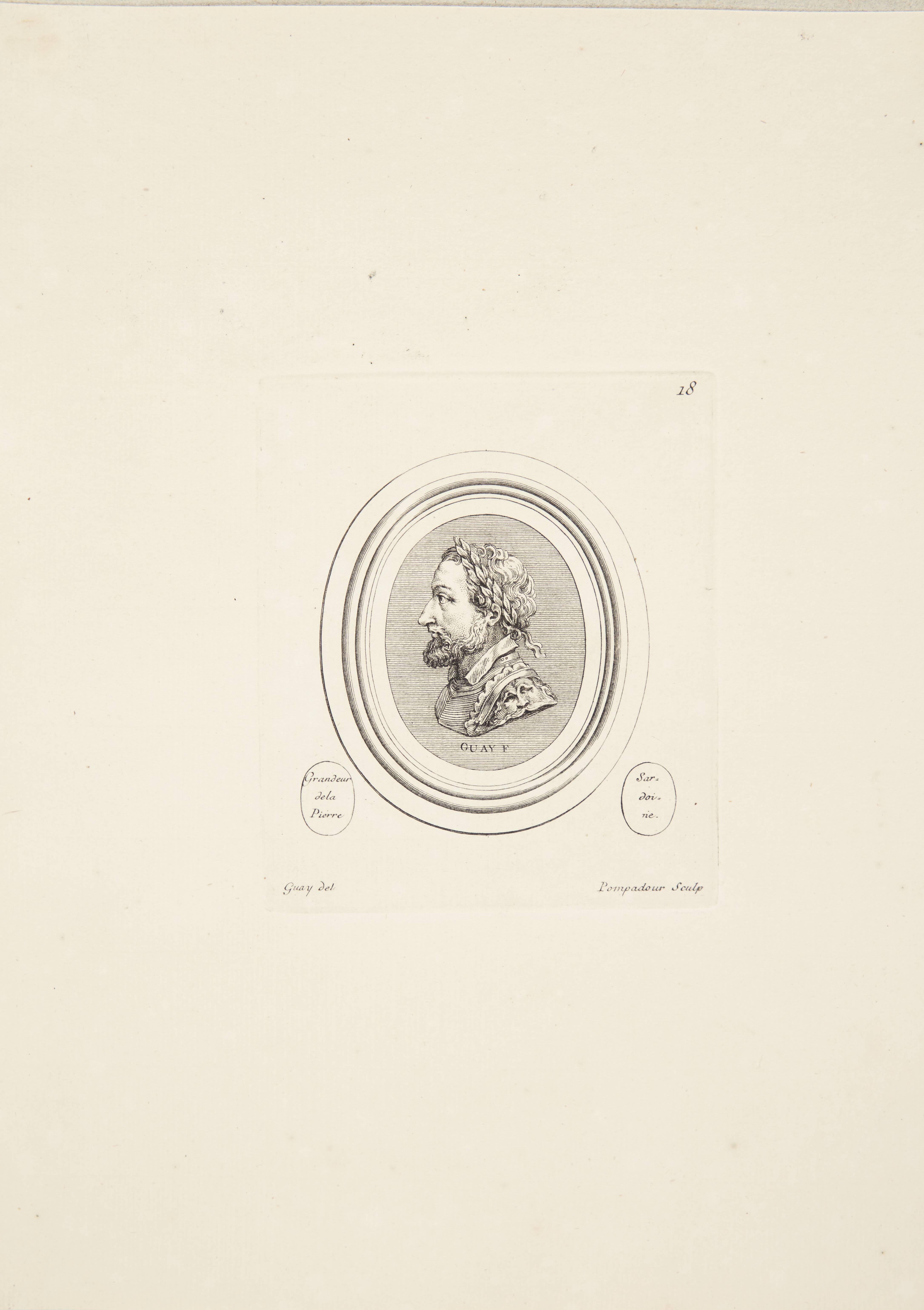 Mandshoved (Marcus Aurelius) i profil mod venstre