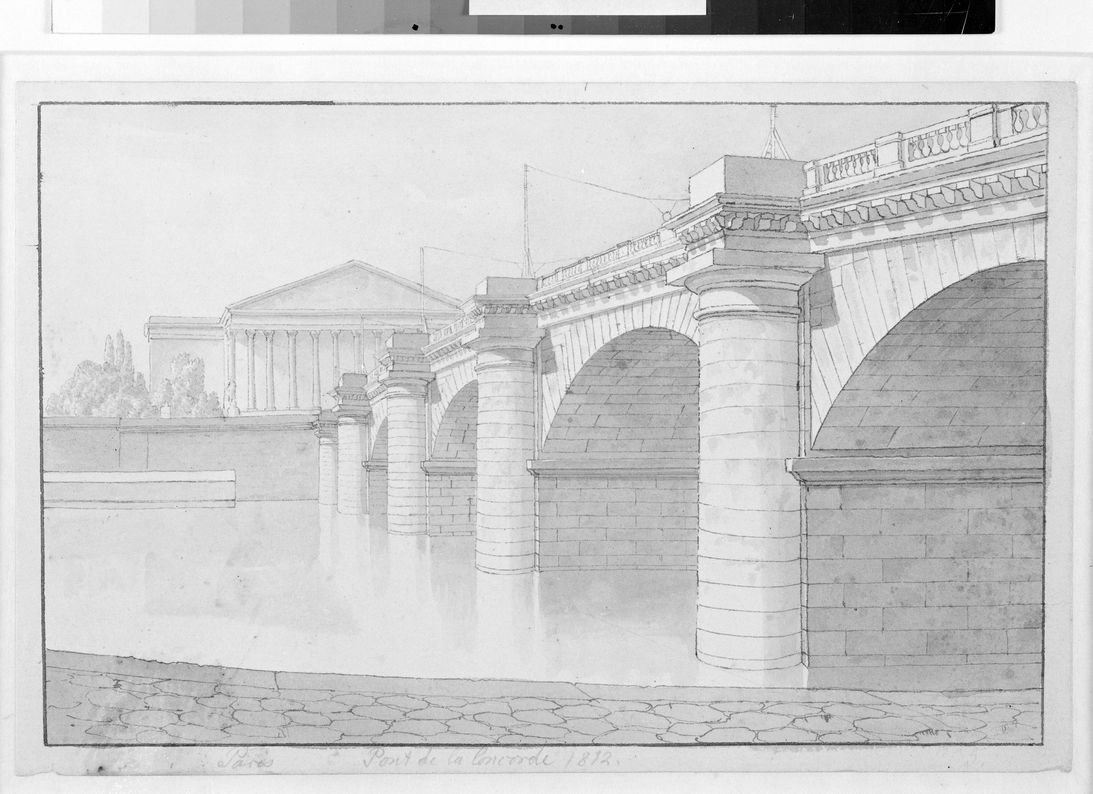 Pont de la Concorde, seen from Quai des Tuilleries facing Palais-Bourbon, Paris