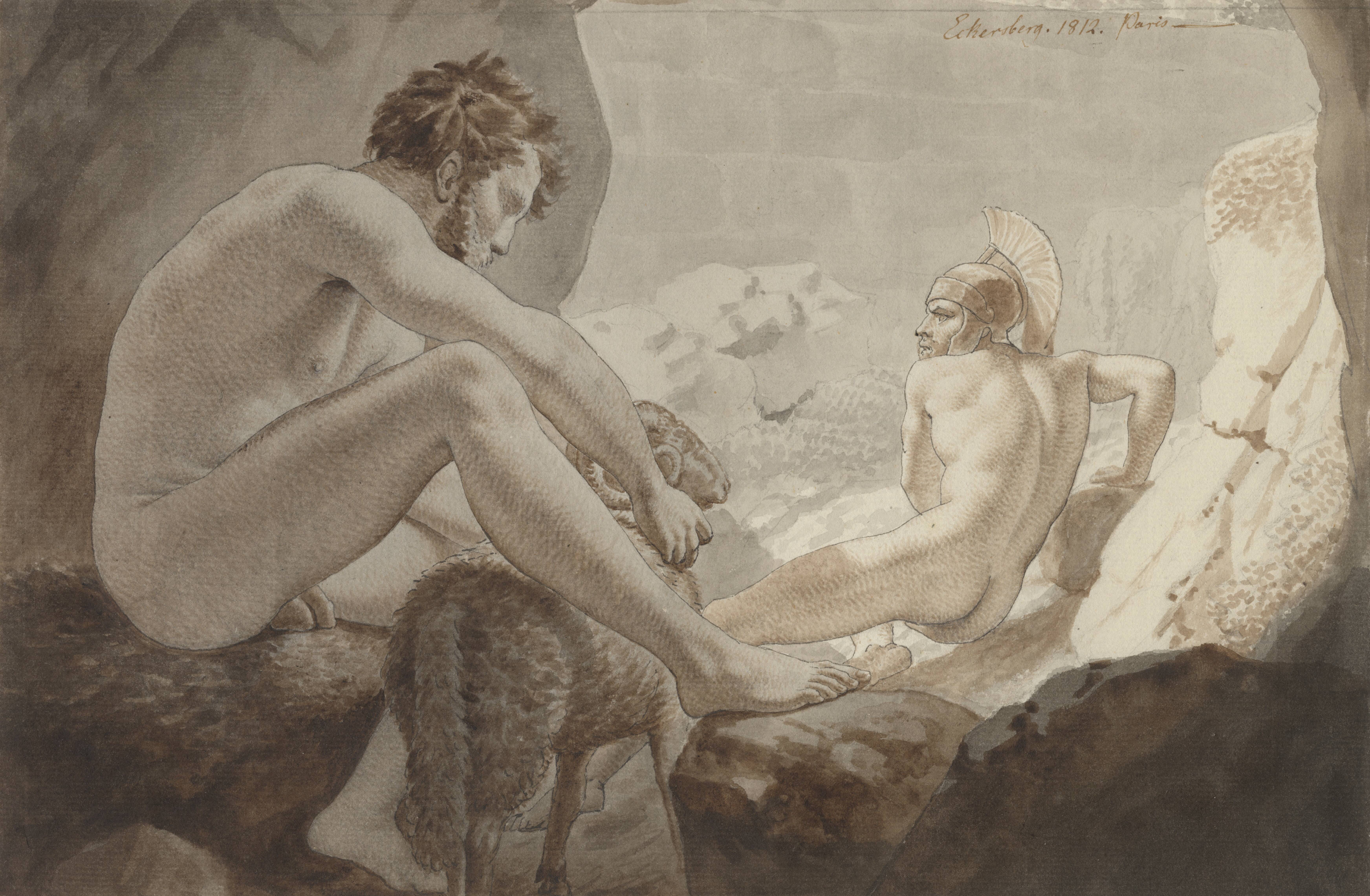 Odysseus flygter fra Polyfem