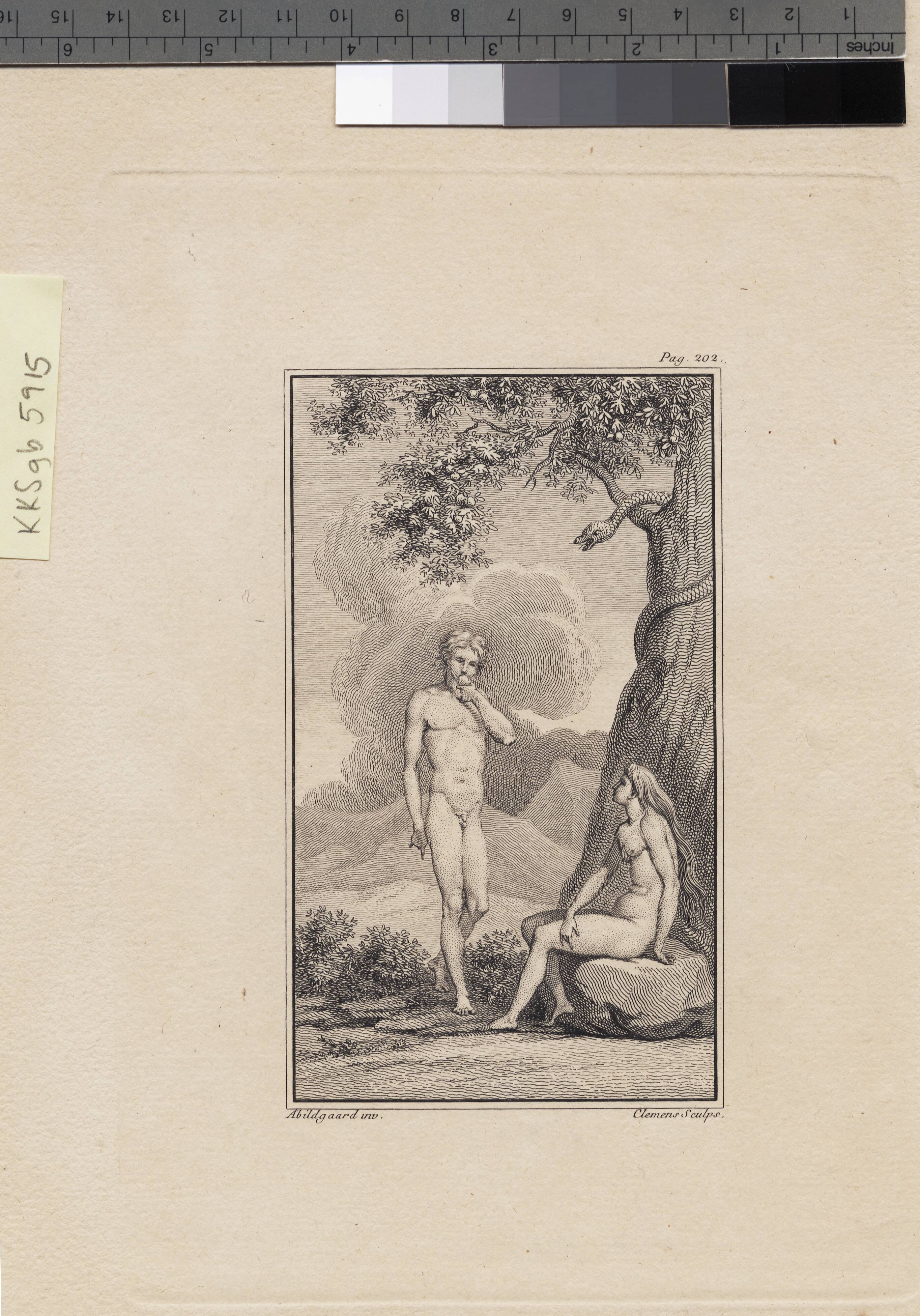 Illustration til Johannes Ewald "Adam og Eva". IV