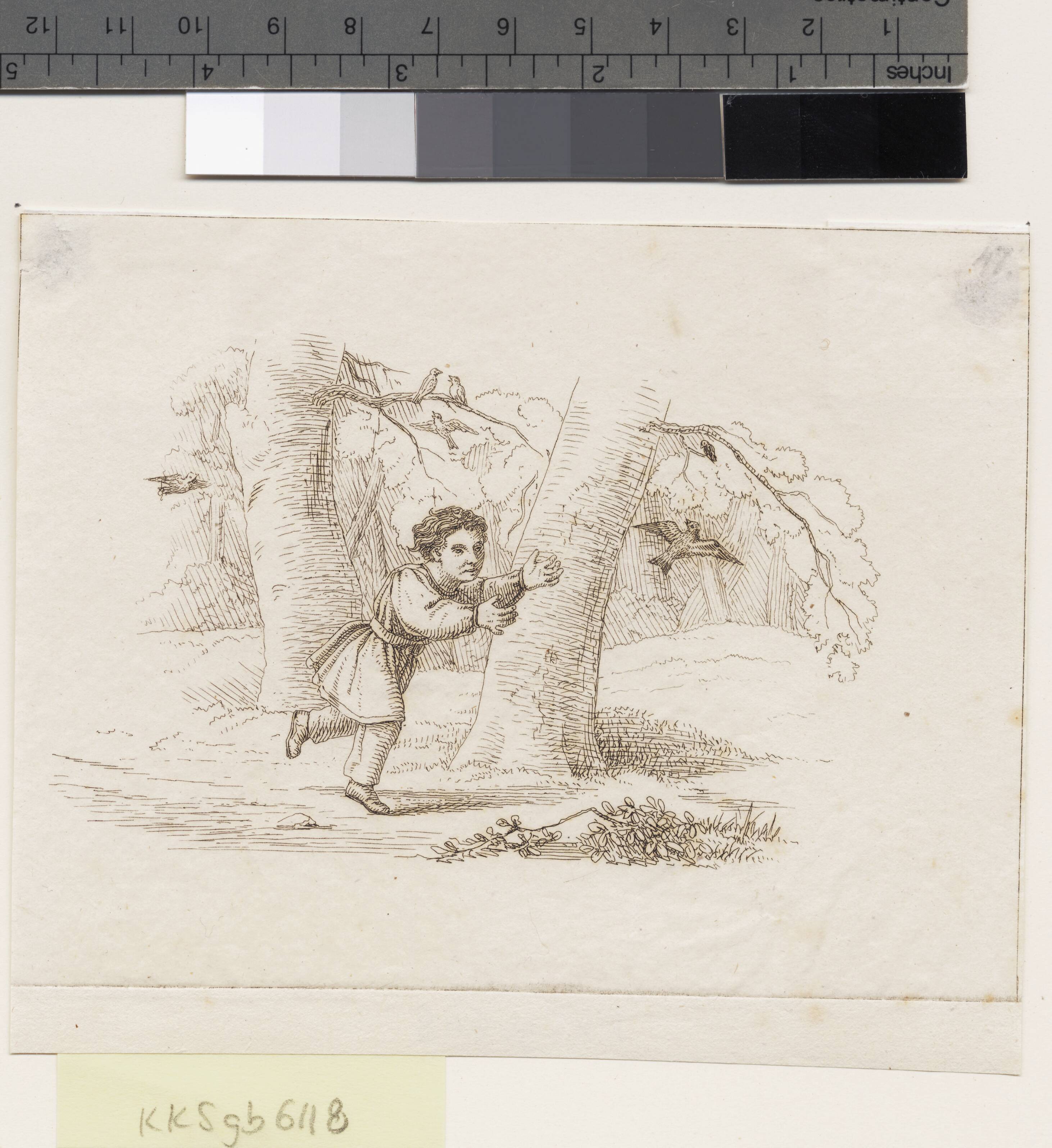 Illustration til "Halvhundrede Fabler for Børn" af Hey