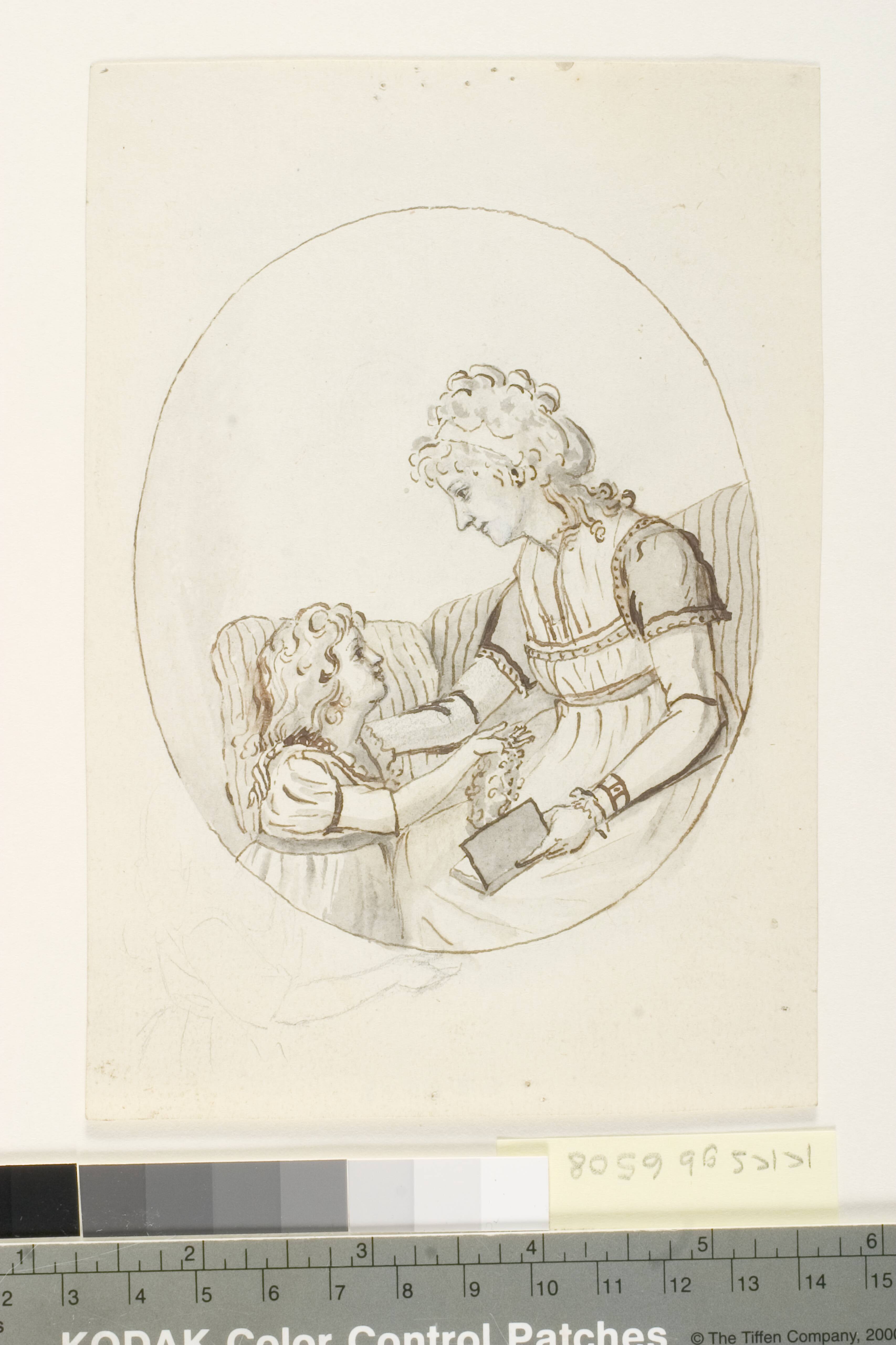 Arveprinsesse Sofie Frederikke med arveprinsen (Chr. VIII)