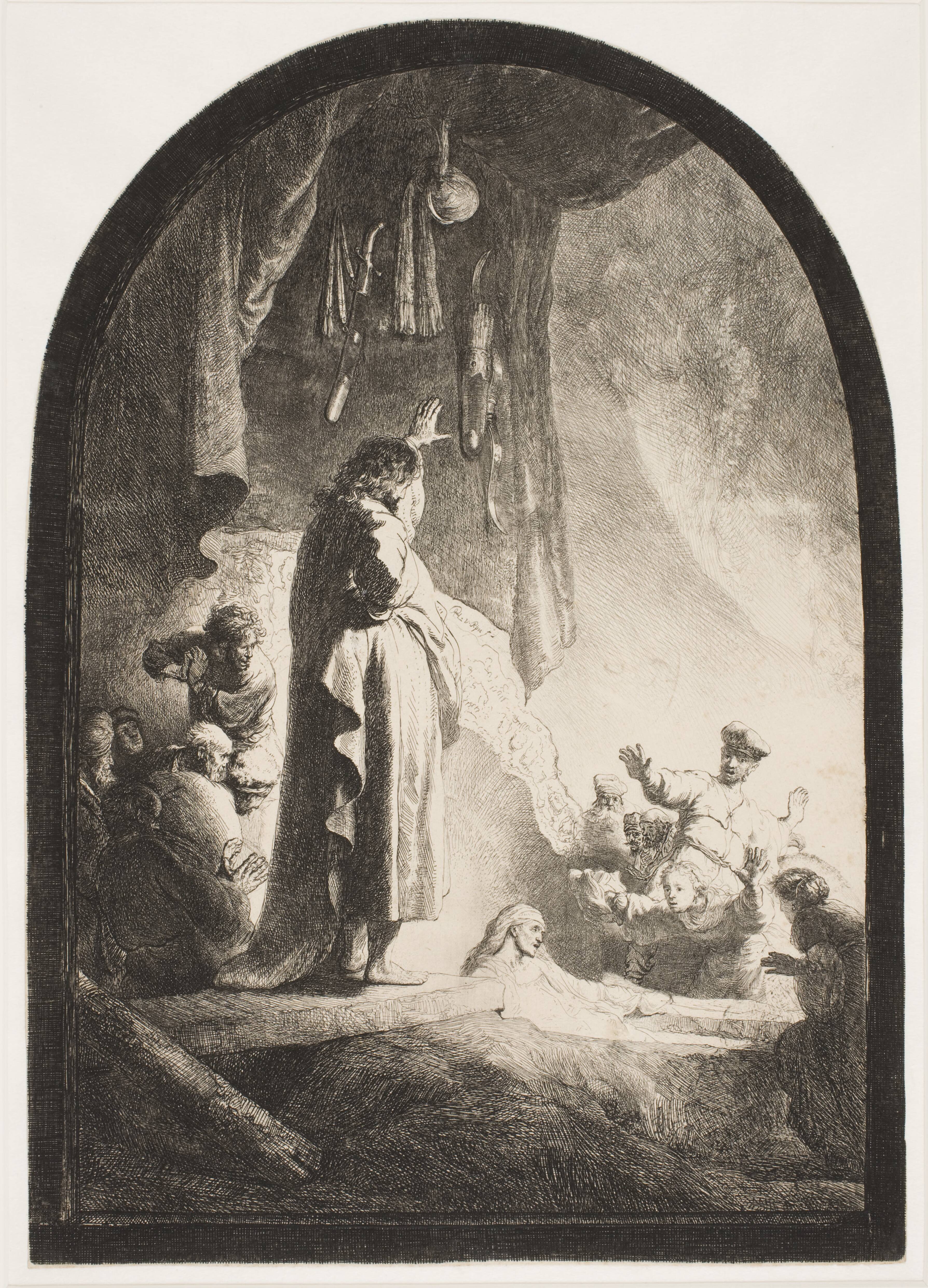 The Raising of Lazarus: the larger plate