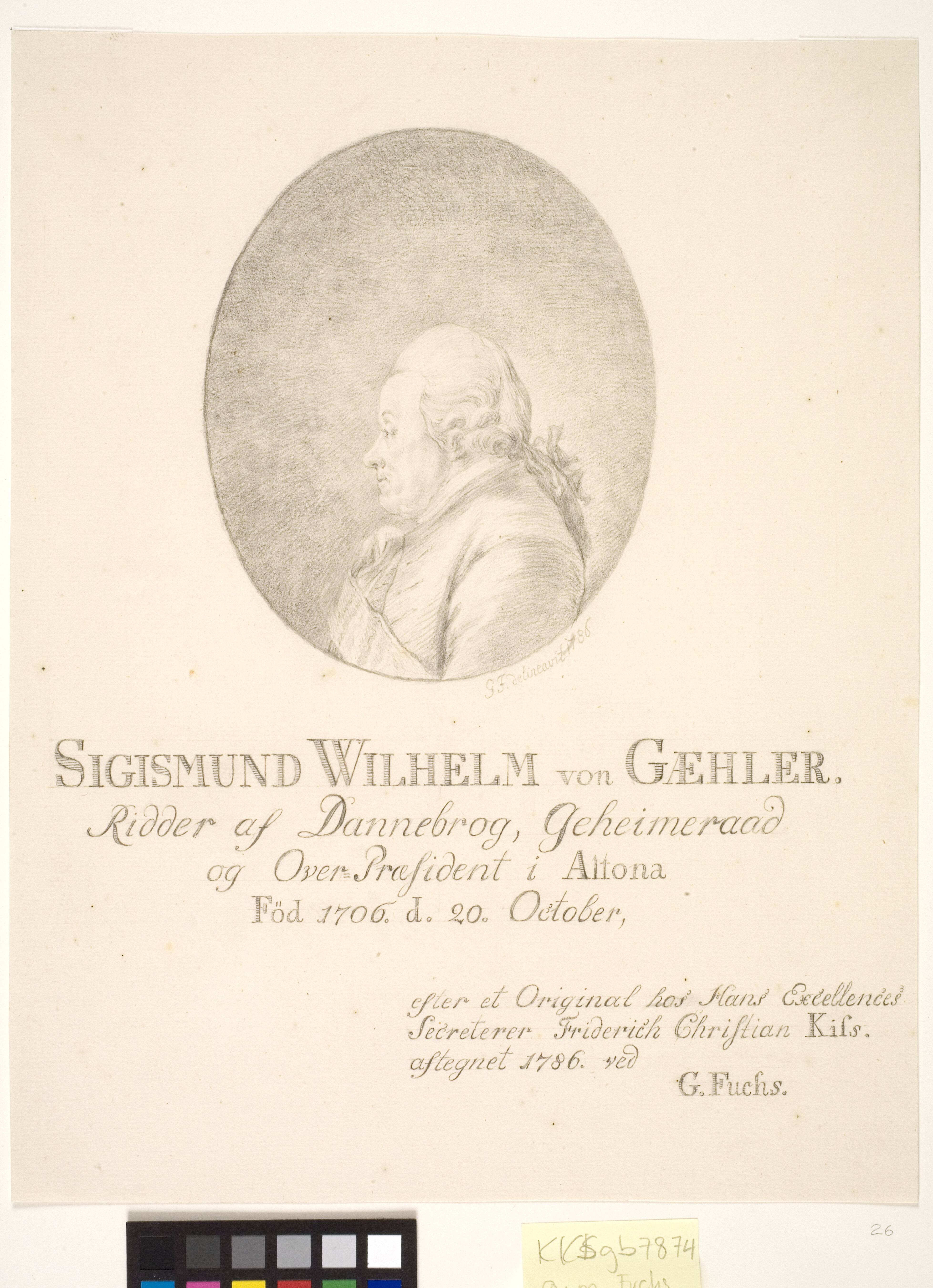 Potræt af Sigismund Wilhelm von Gæhler