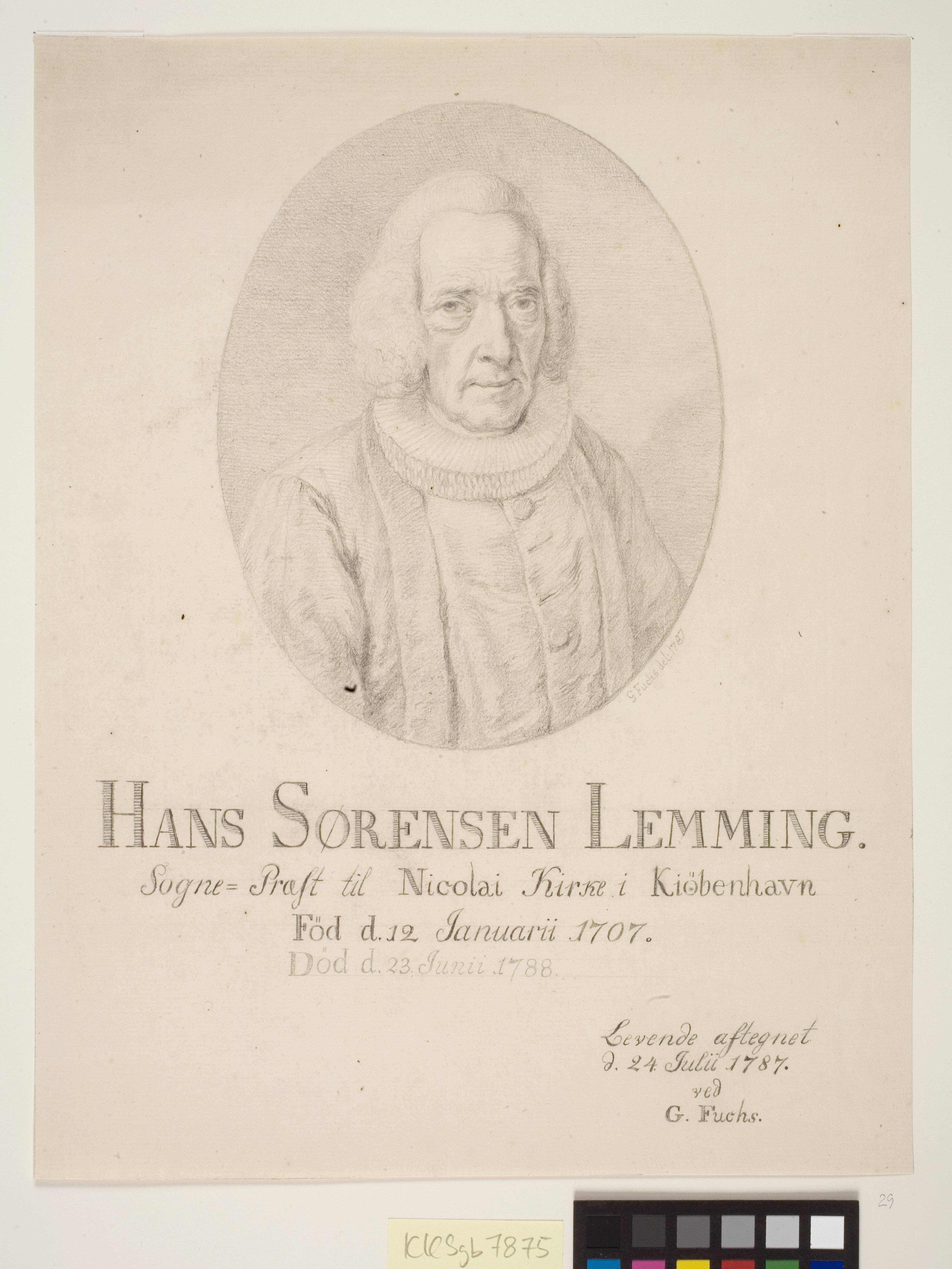 Portræt af Hans Sørensen Lemming
