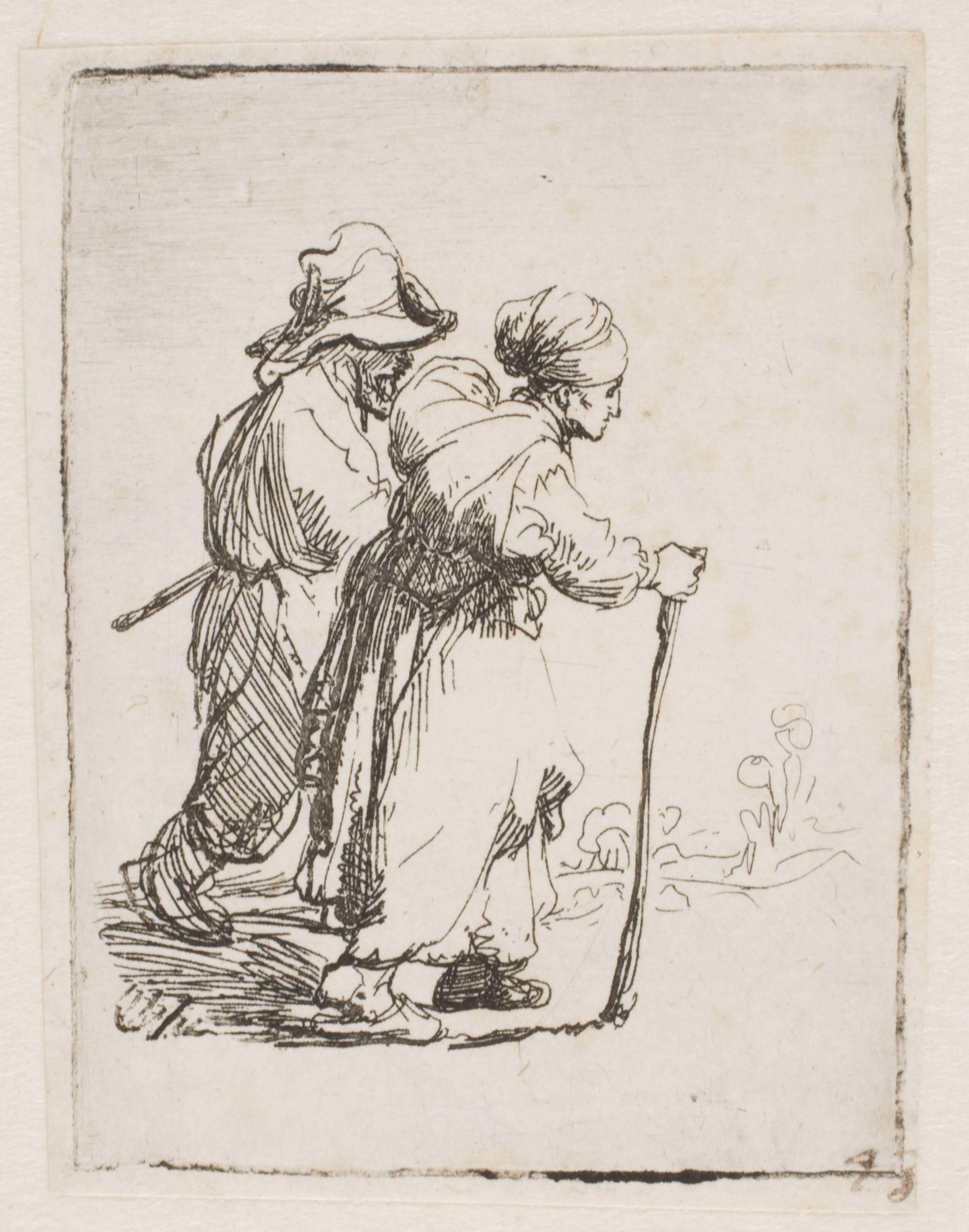 Two tramps, a man and a woman