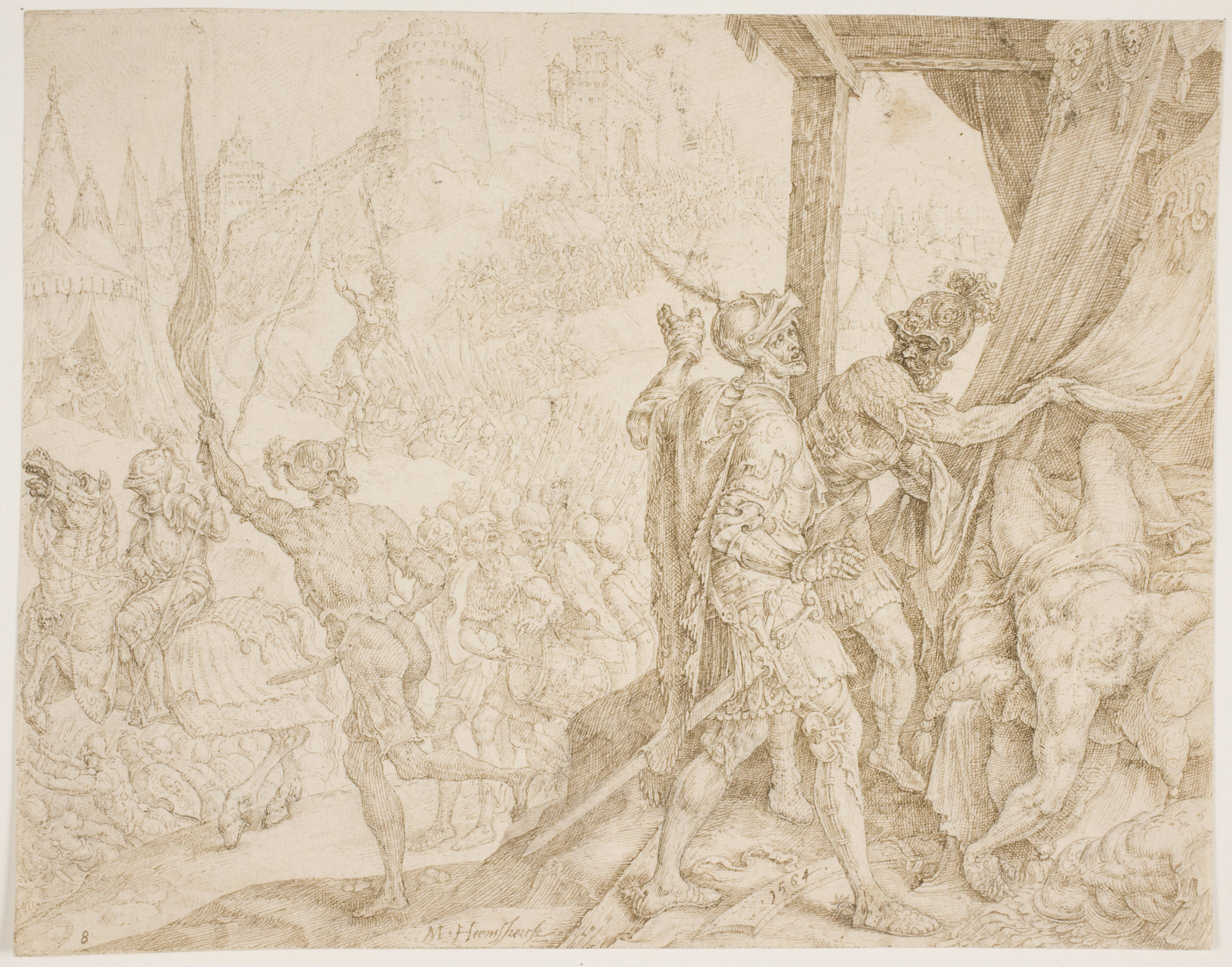 Holofernes' body found by Bagoas
