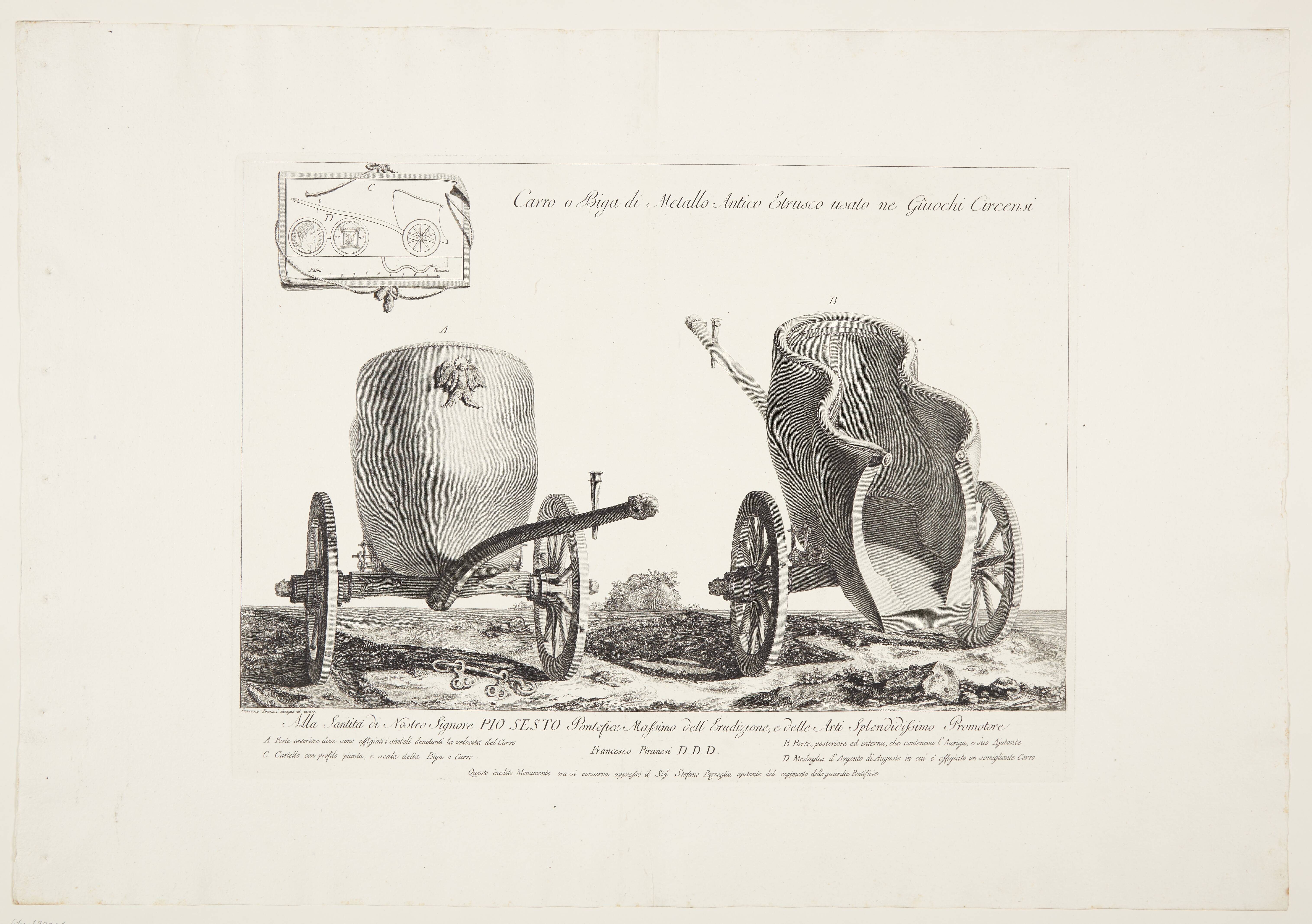 Etruscan chariot of metal