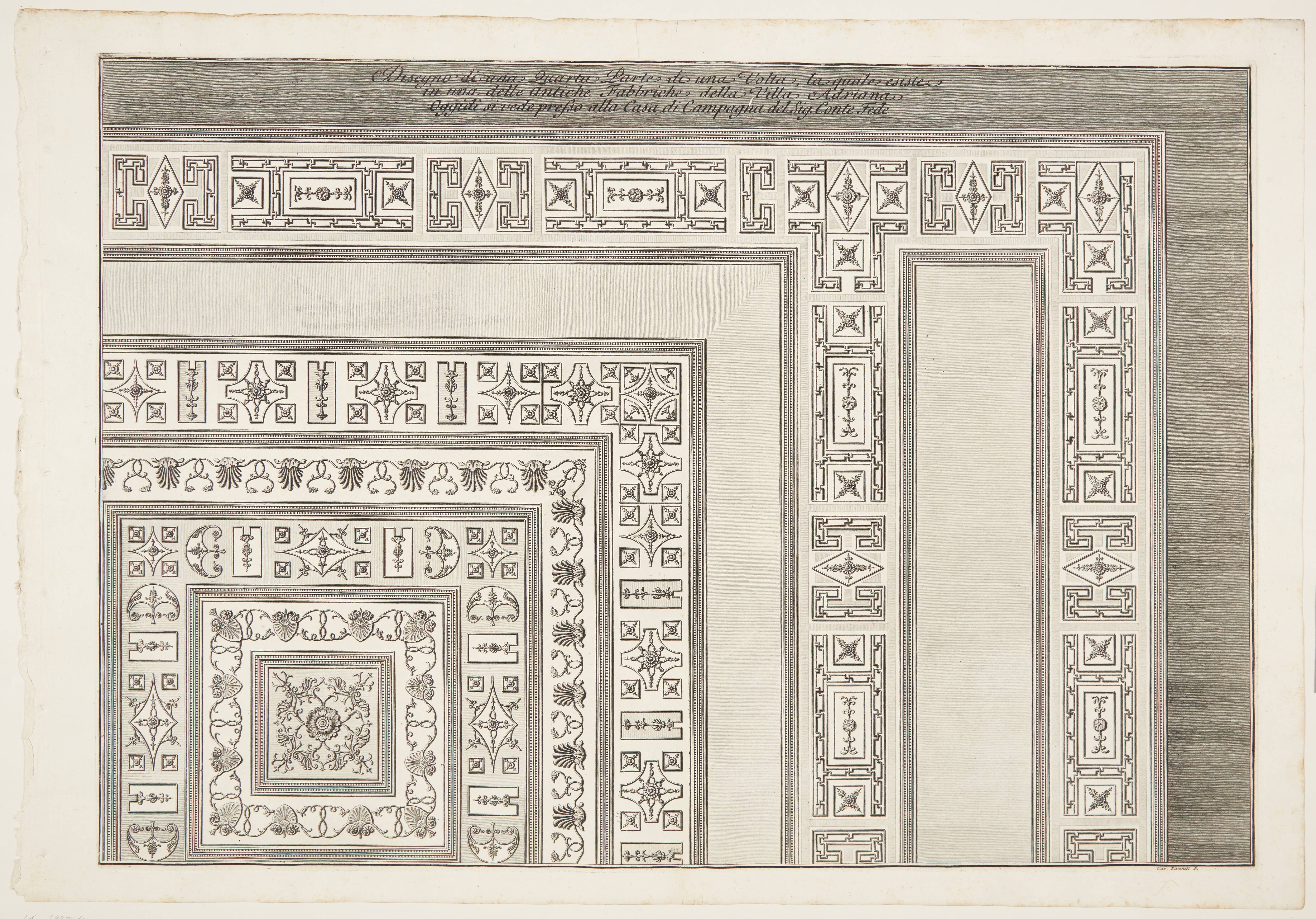 Part of a stucco vault from Hadrian's Villa, Tivoli
