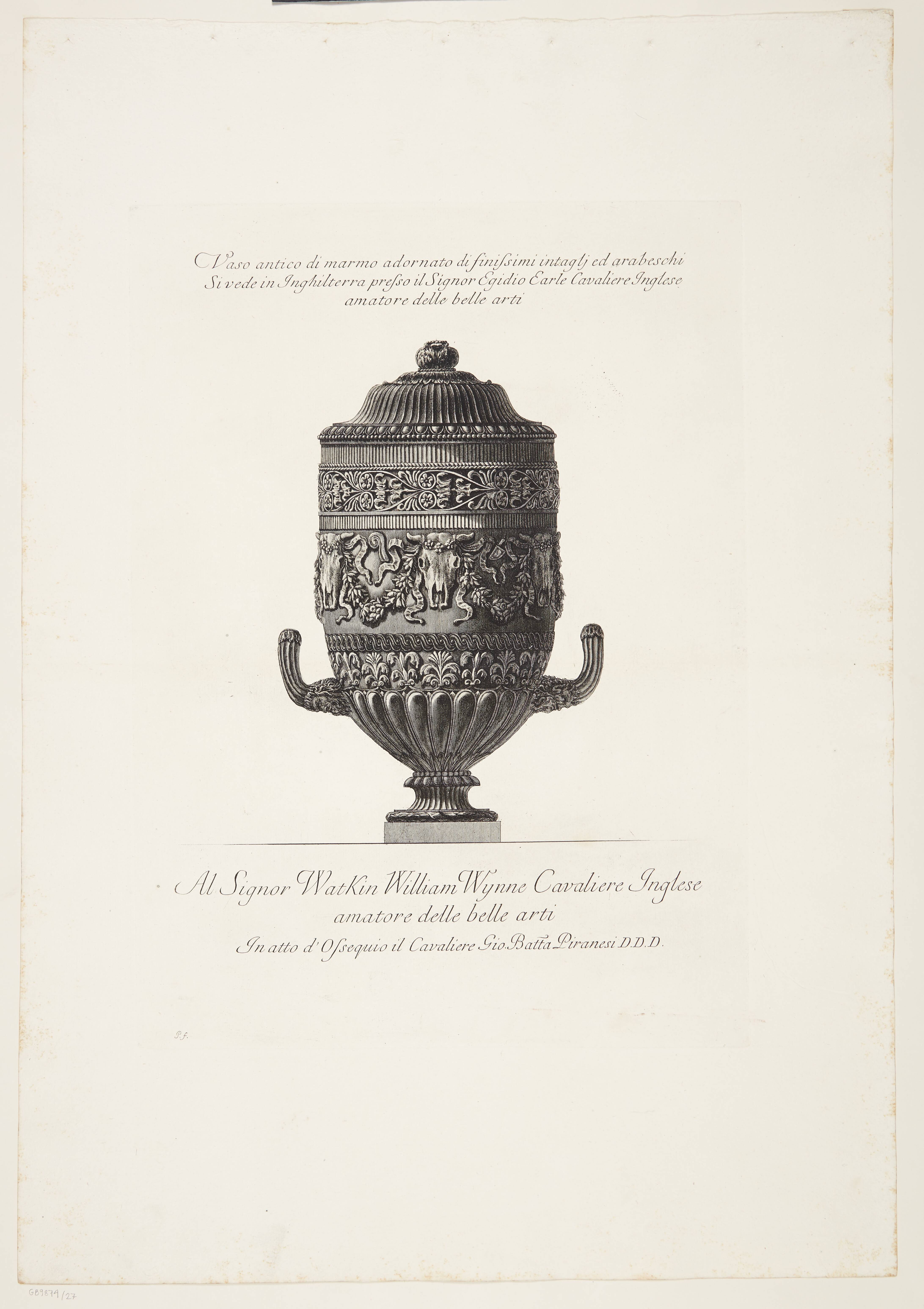 Marble vase with frieze of bucrania