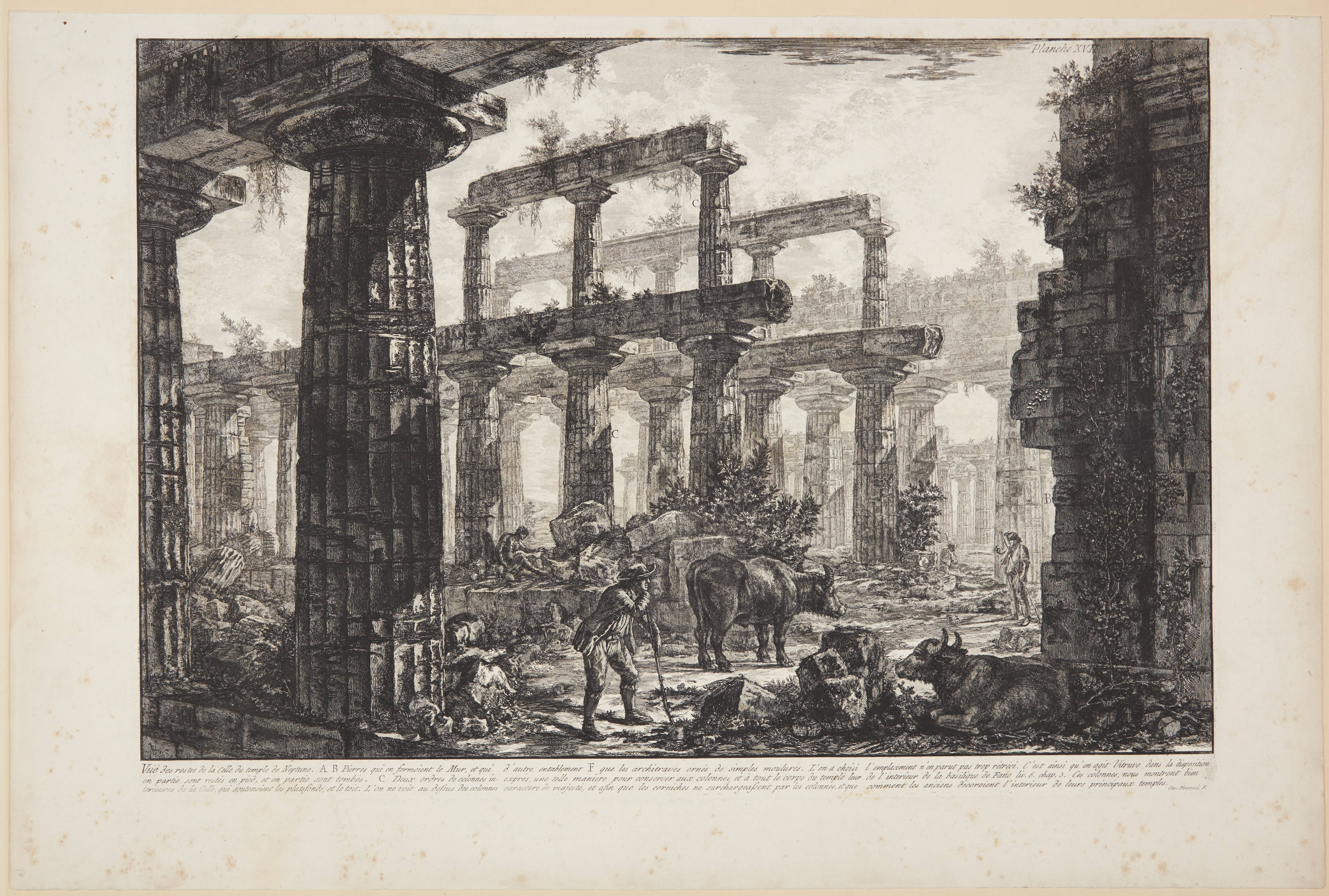 View of the remains of the cella of the Temple of Neptune [...]