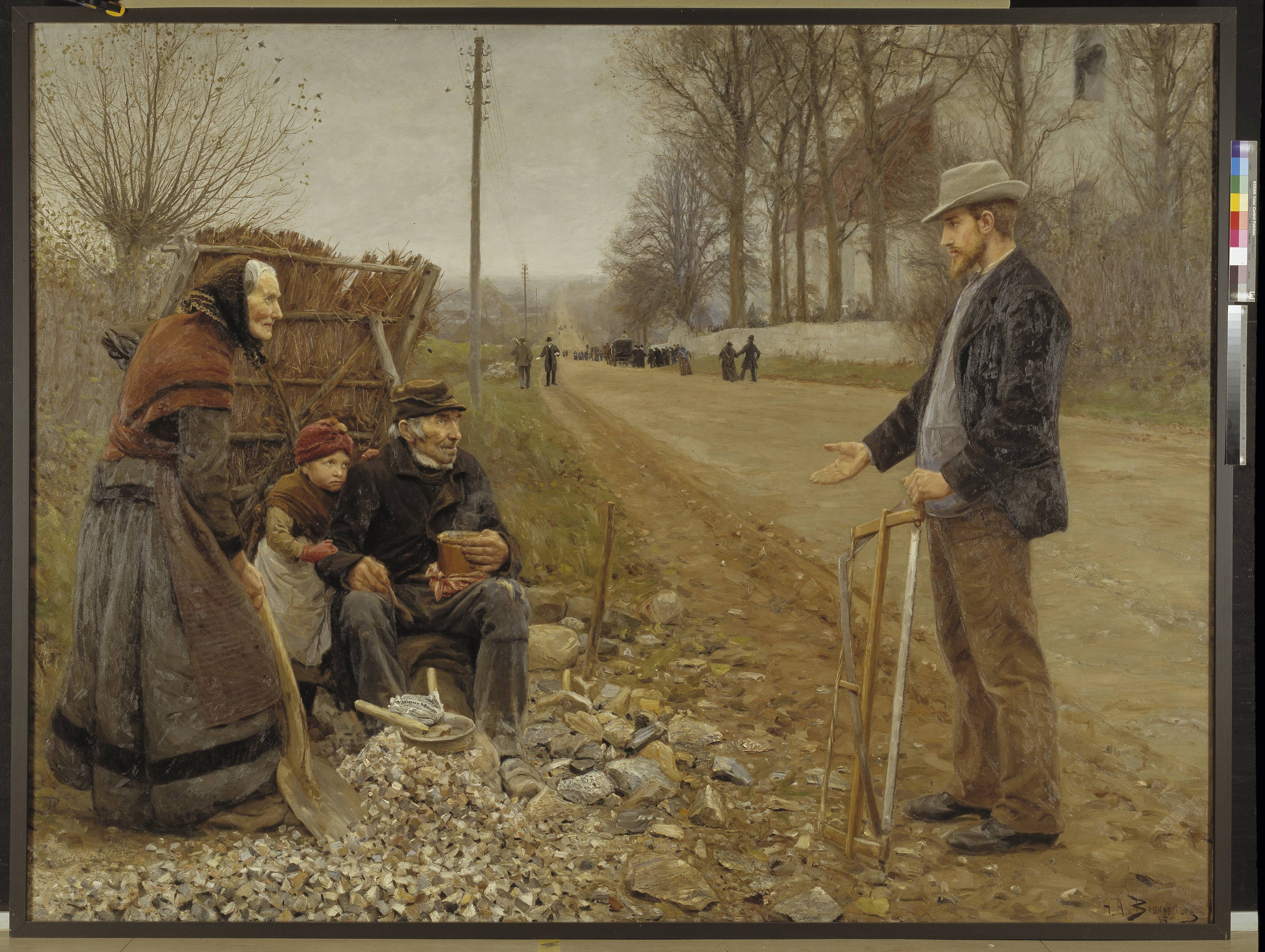 People by a Road