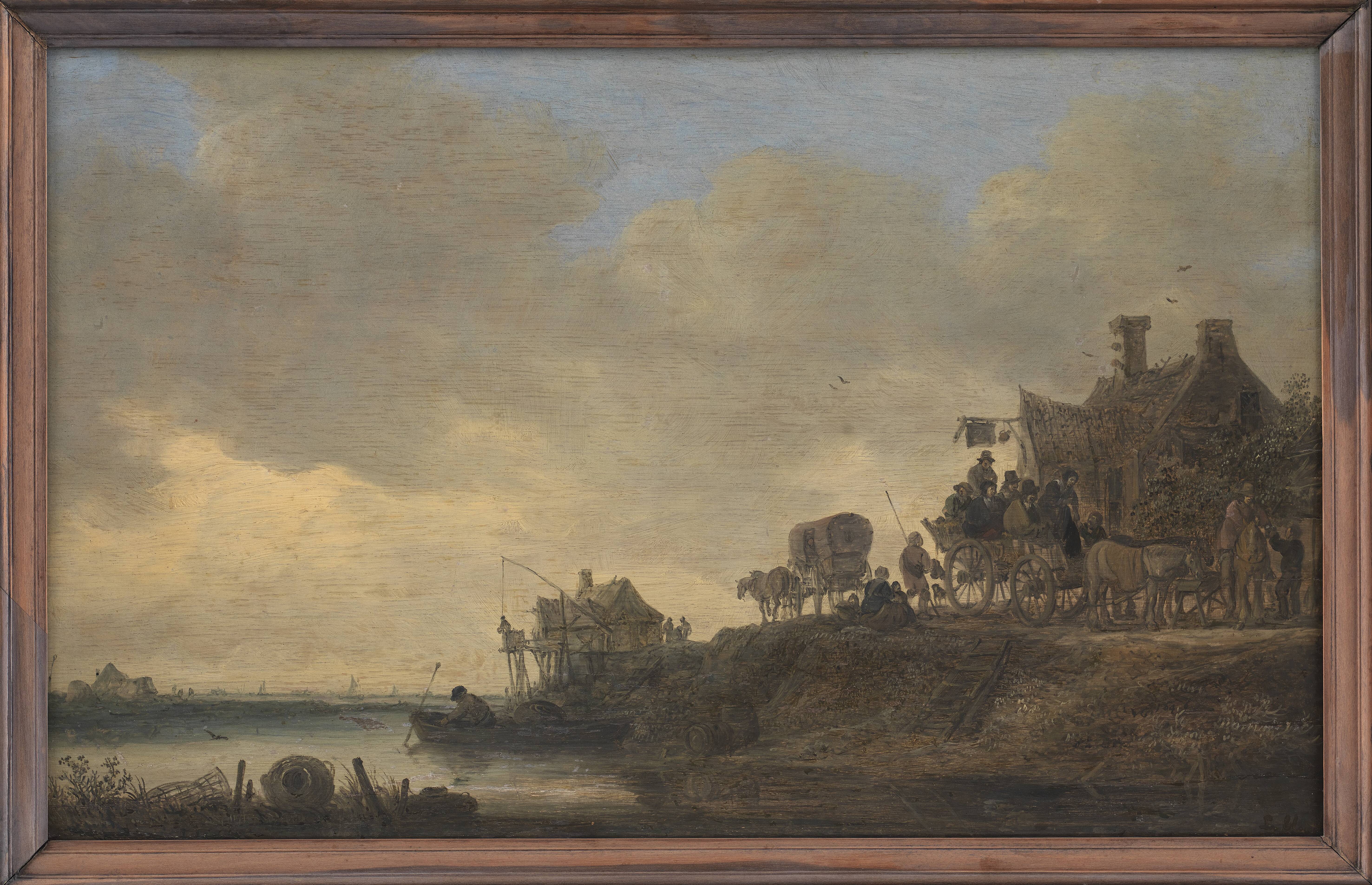 River Scene with the "Swan" Tavern