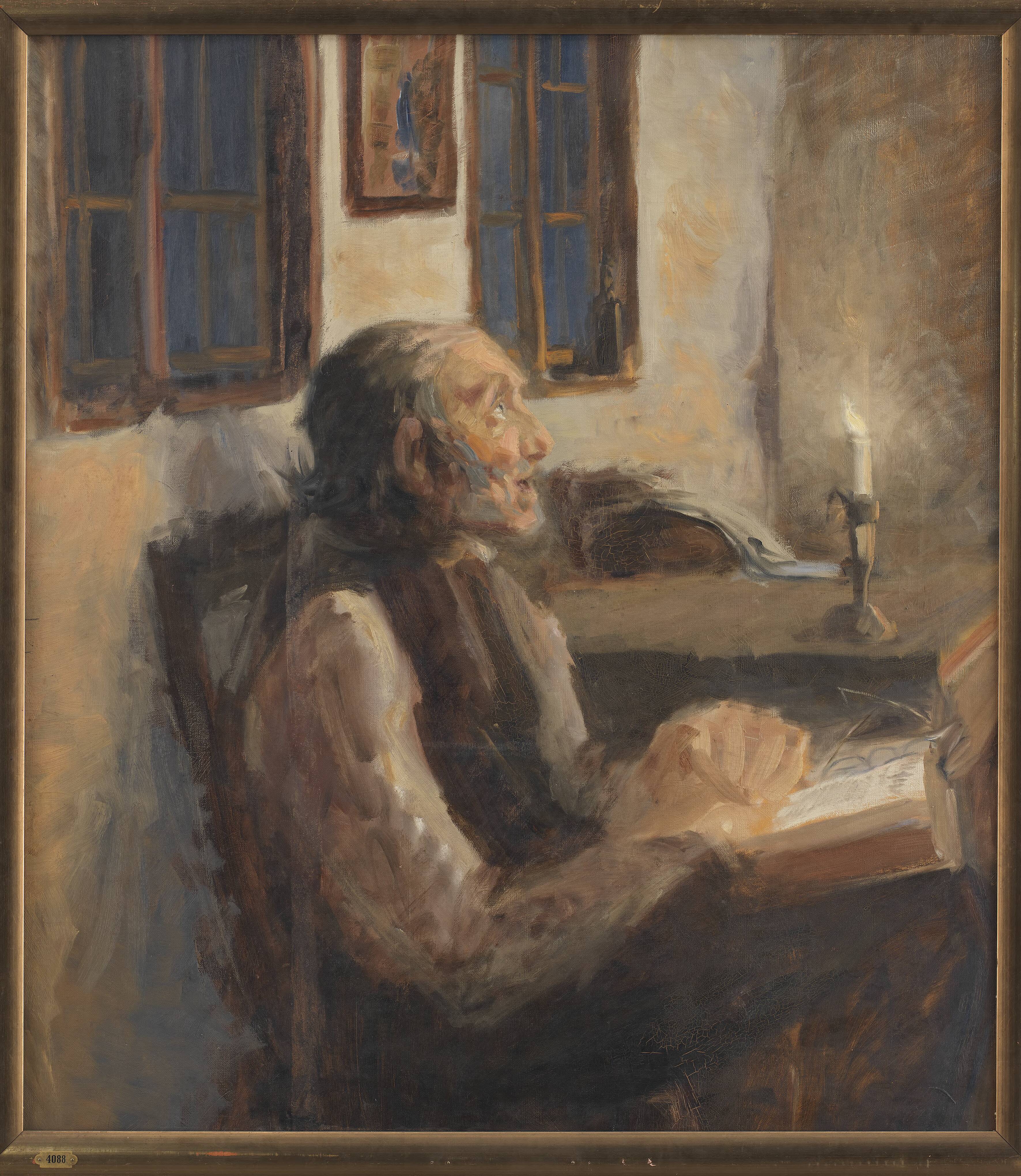Den gamle mand ved spedelyset