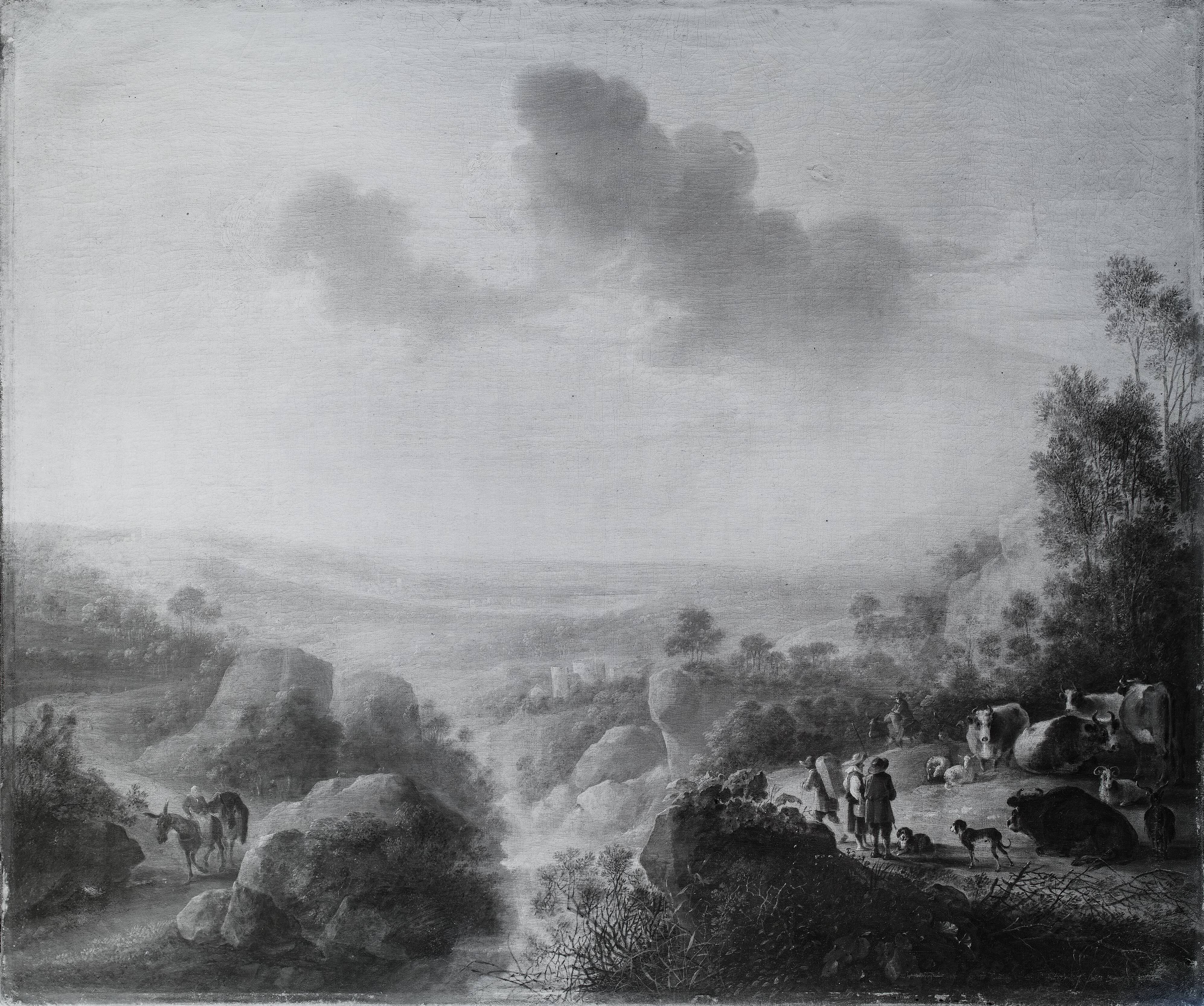 Landscape with Cattle by a Brook
