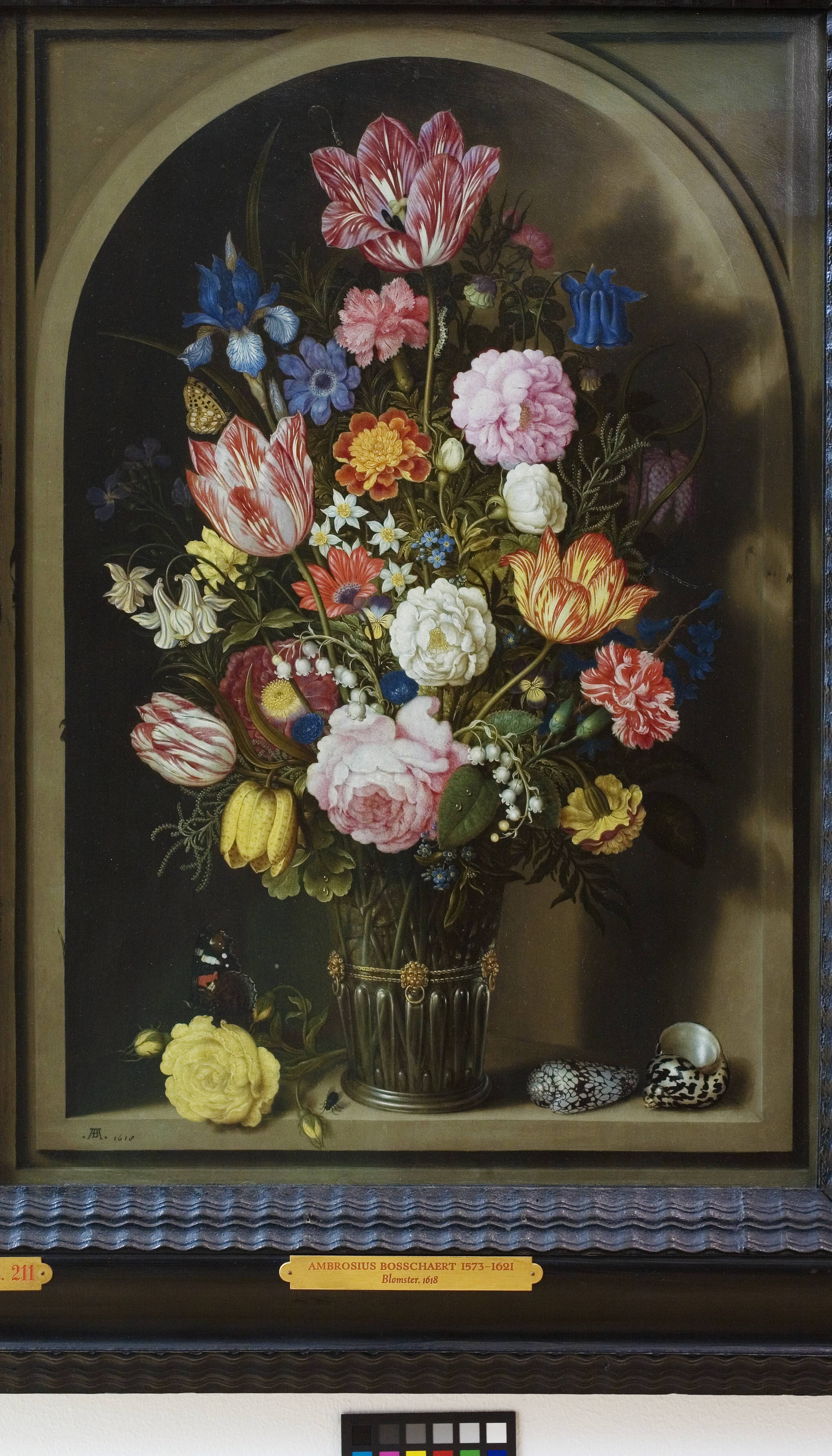 Bouquet of Flowers in a Stone Niche