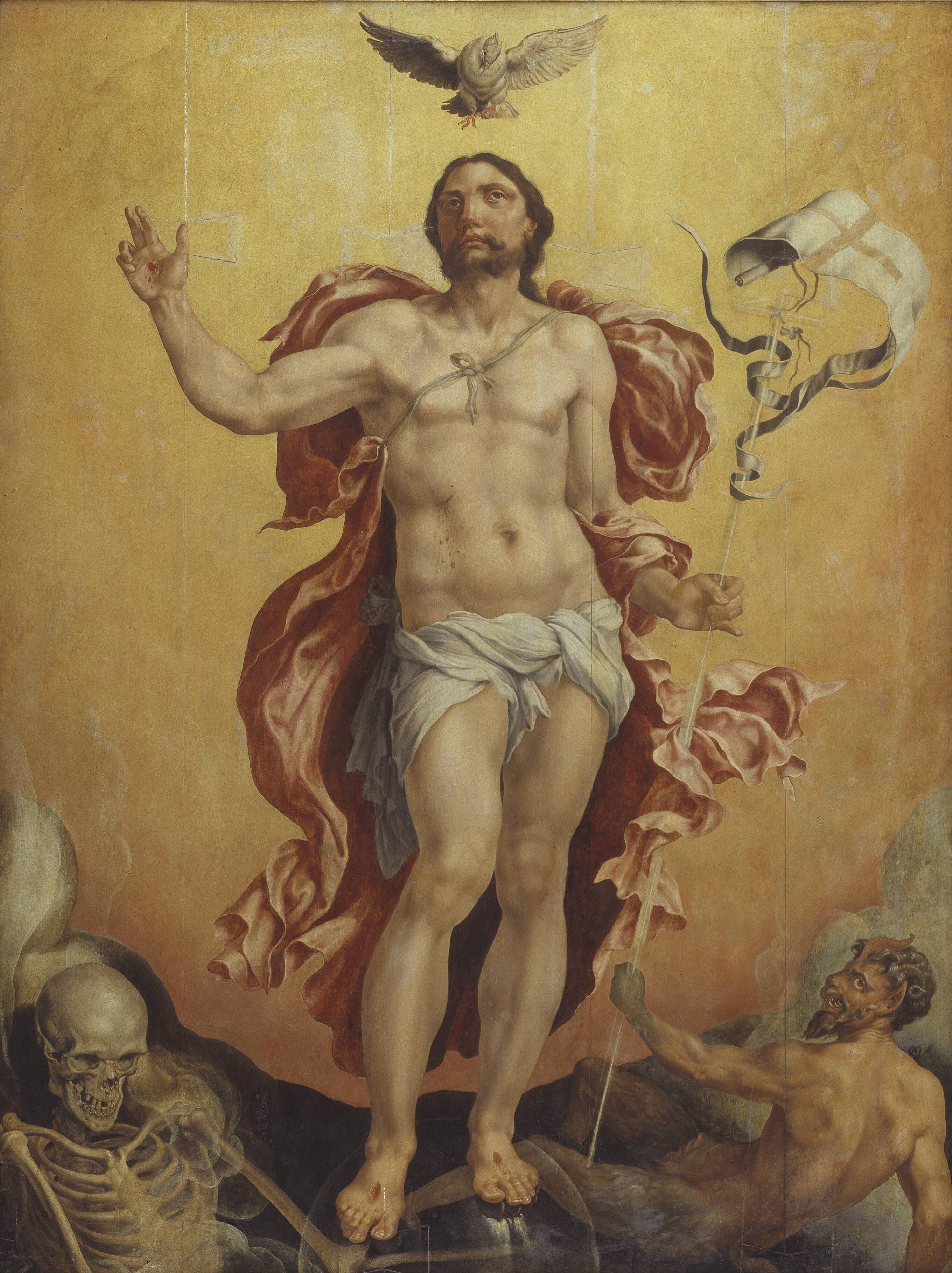 Christ victoring over Sin and Death