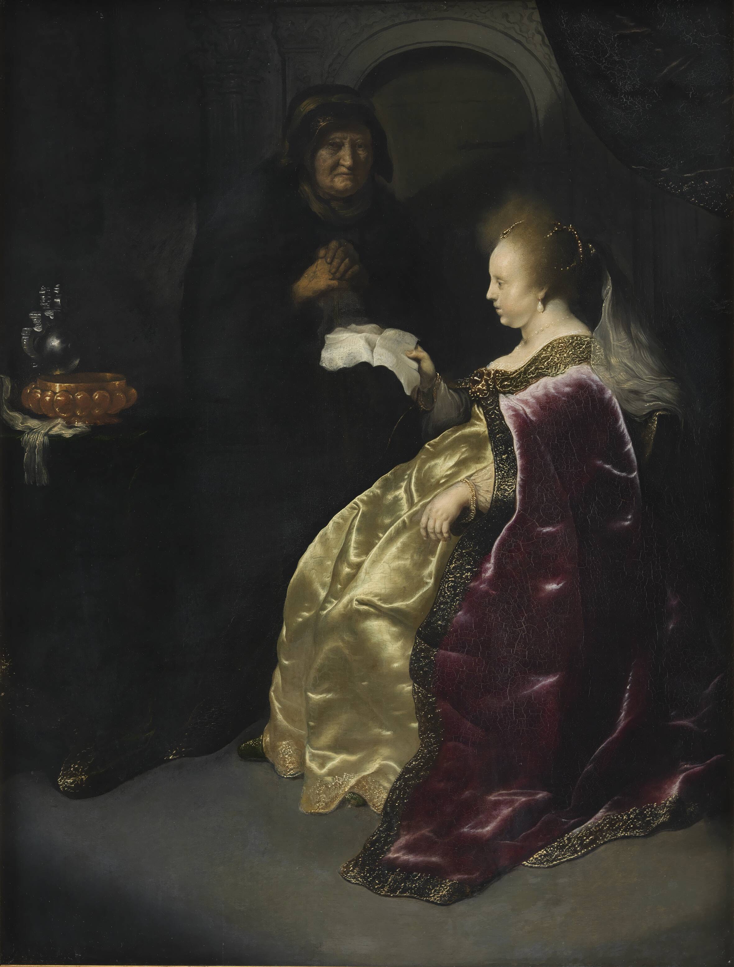 Esther reading Haman's Decree of the Extermination of the Jews
