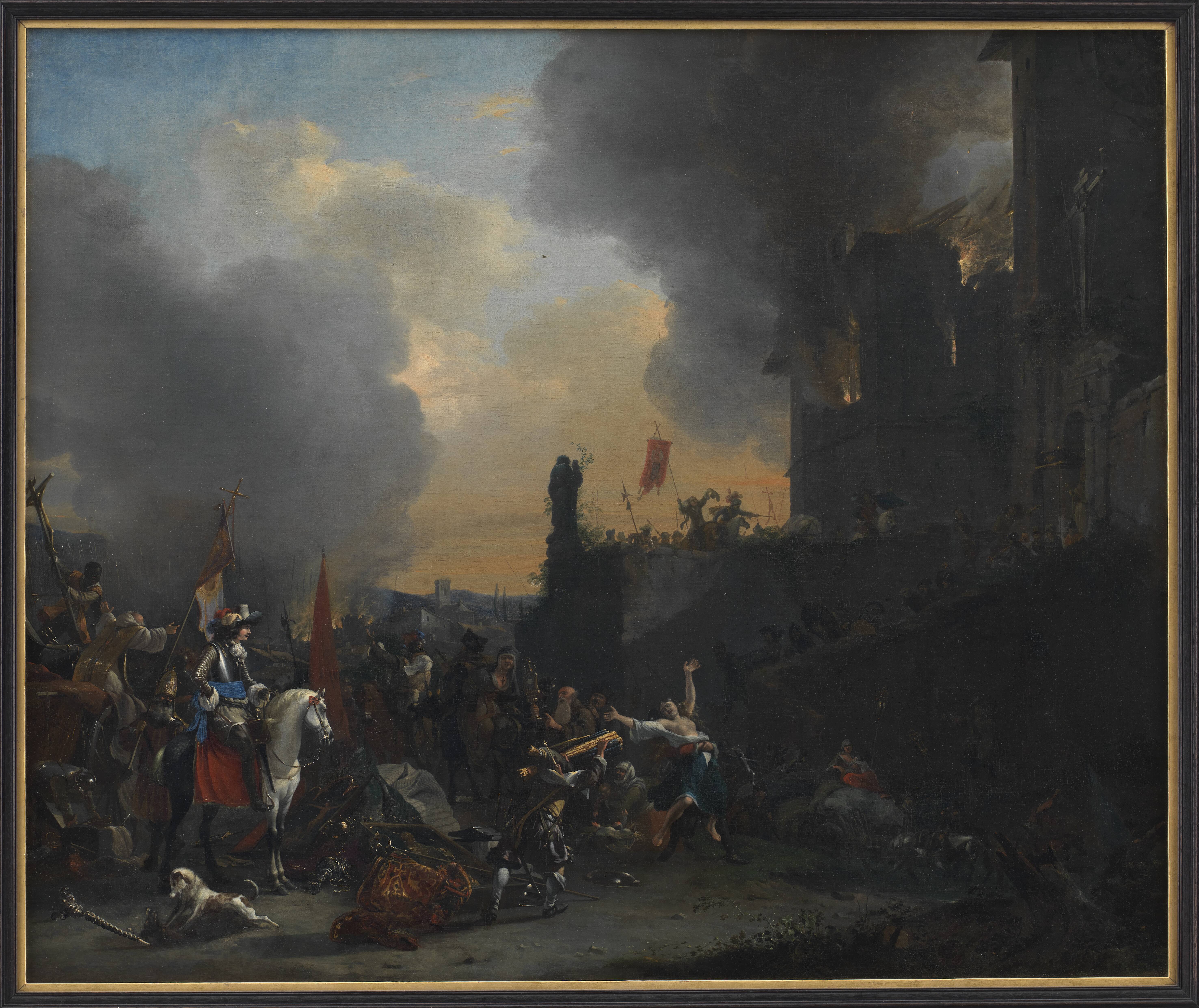 Soldiers Looting and Burning a Convent