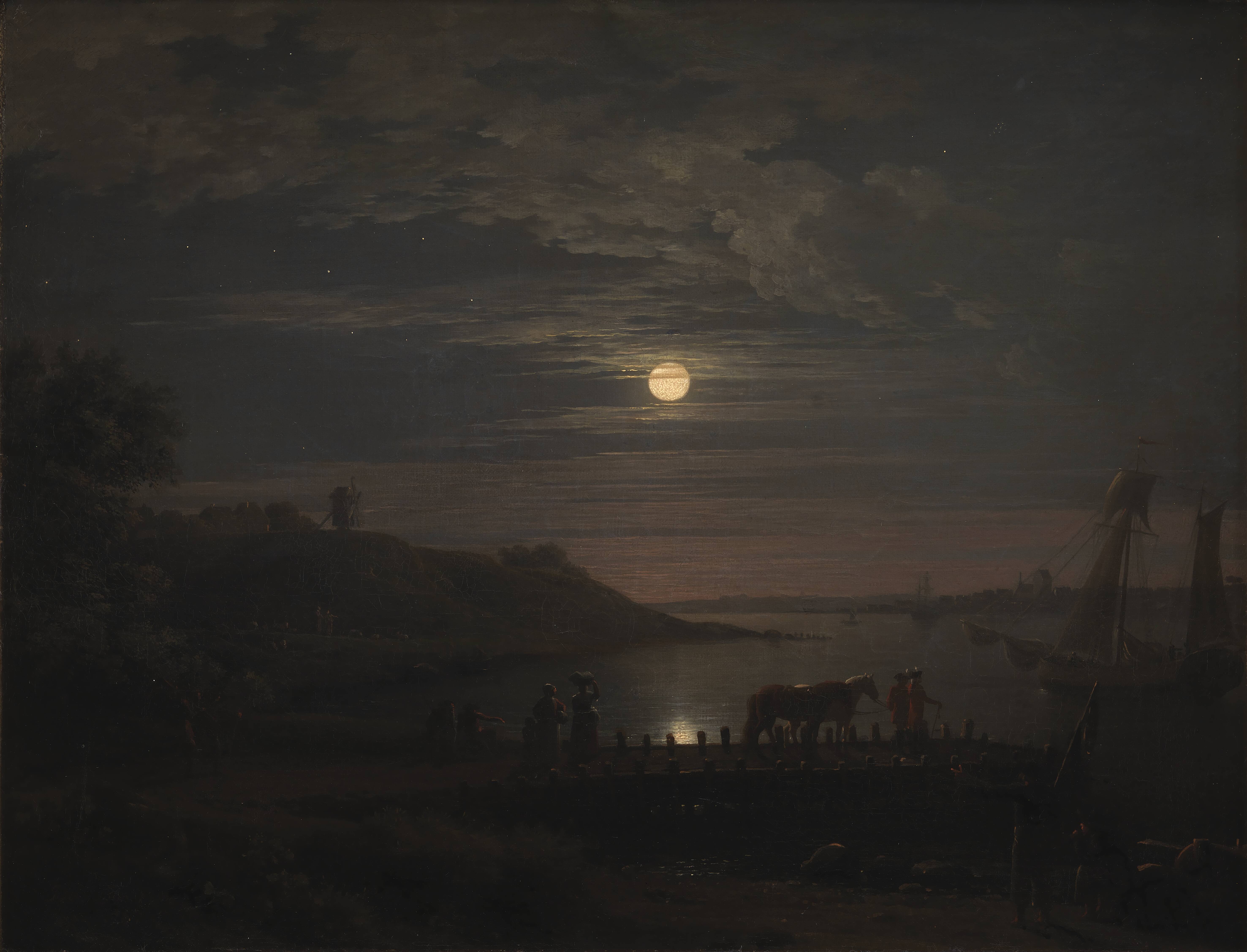 The Crossing over the Little Belt at Snoghøj. Moonrise