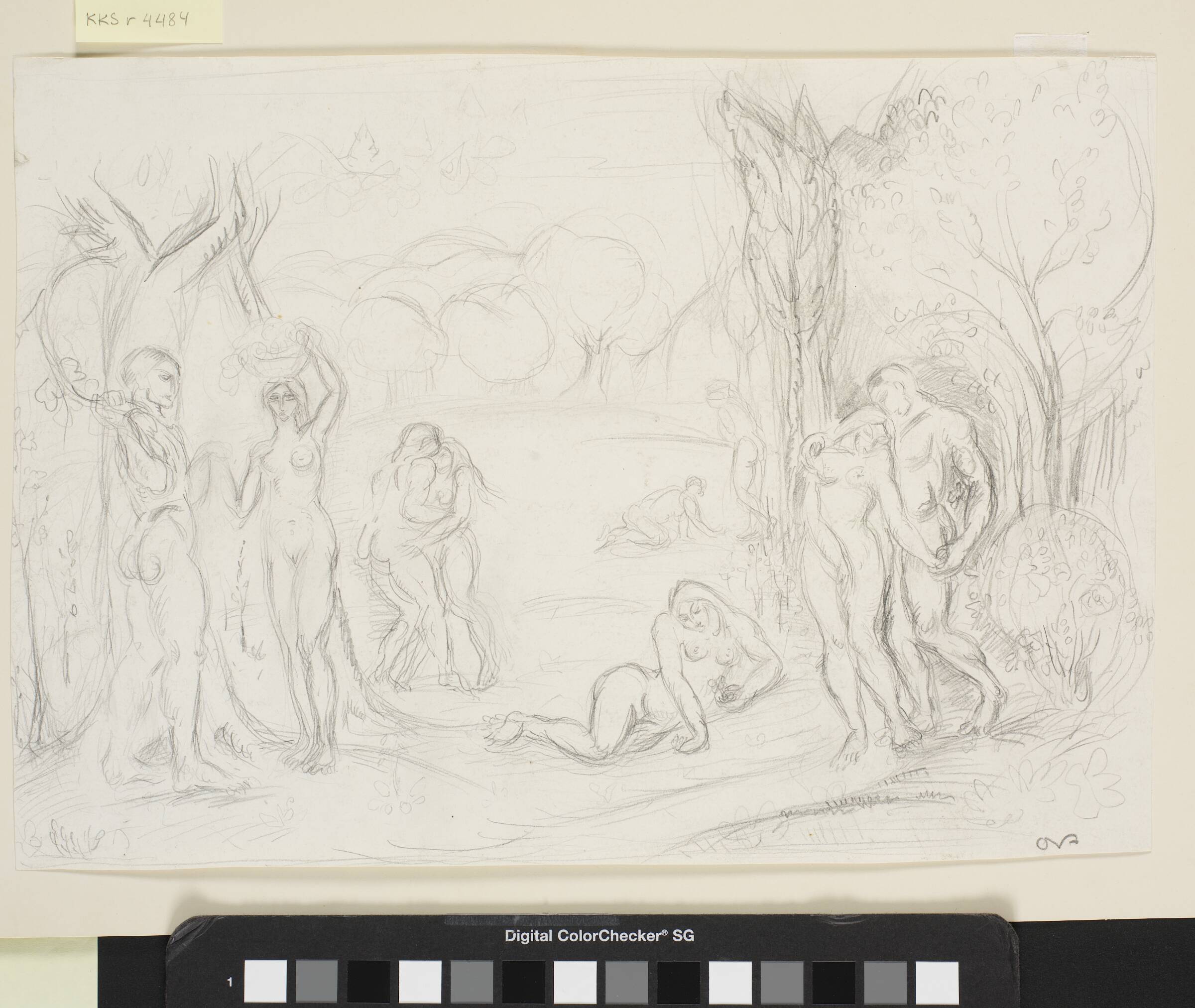 Figurer i parklignende landskab, Emile Othon Friesz, 1908-1909