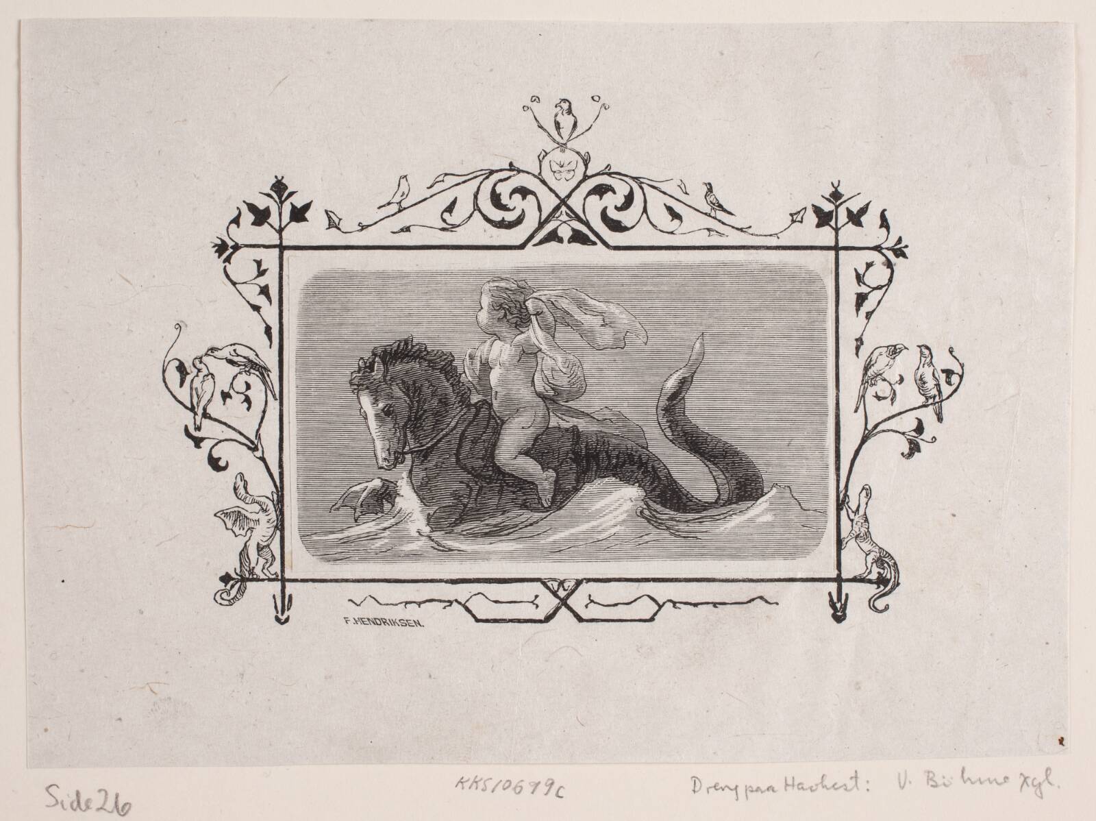 Vignet til "I stormen", Waldemar Bøhme, 1878