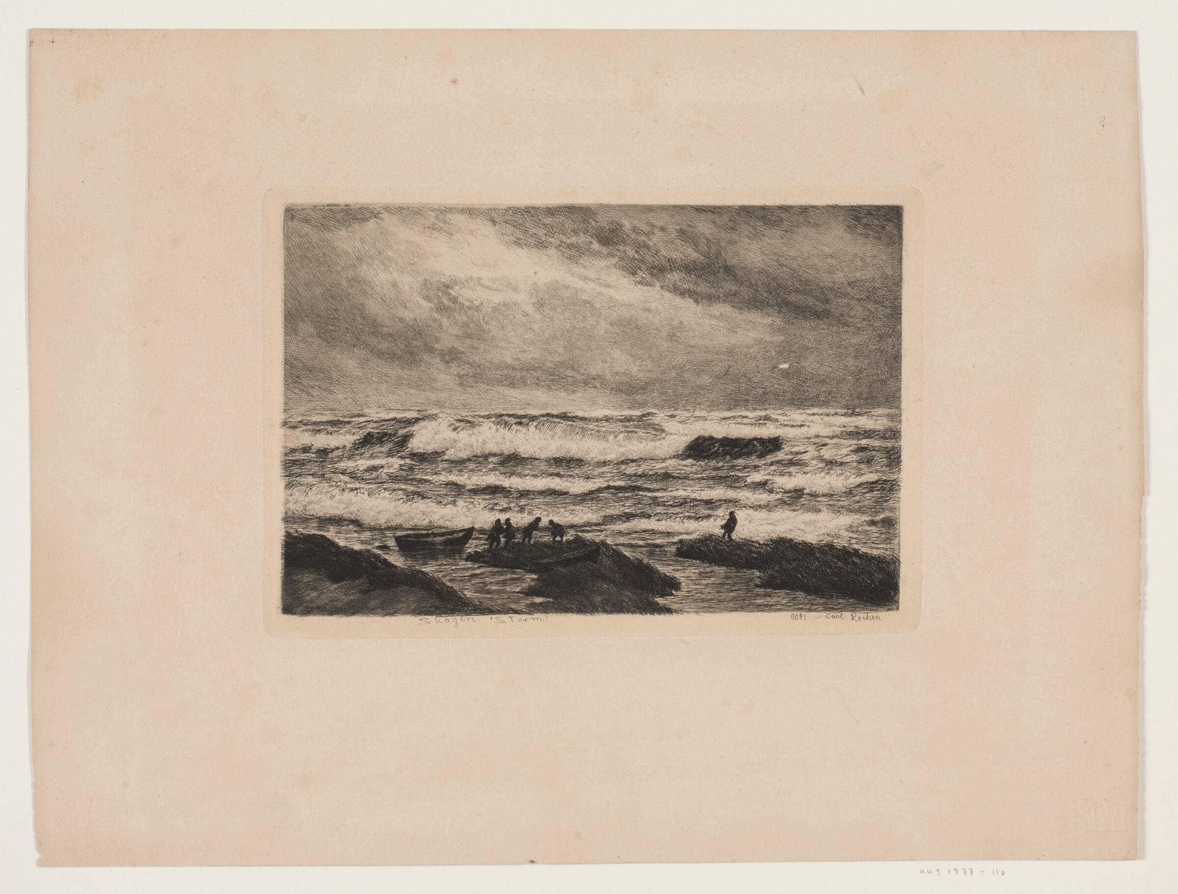 Skagen. Storm, Carl Locher, 1900