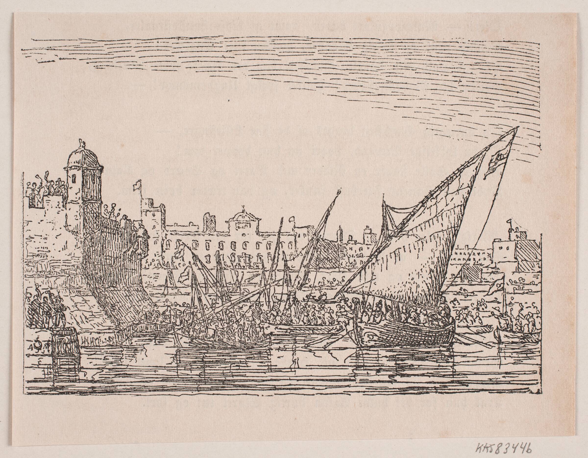 Havn ved middelhavet, Anton Melbye, 1847