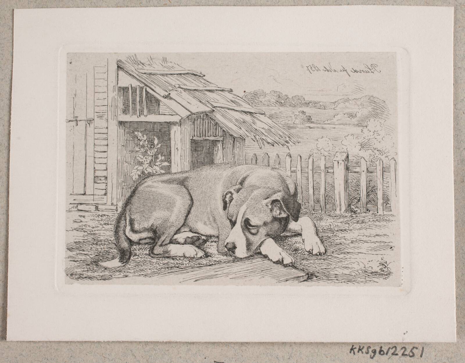Parti af en gotisk bygning, Jens Peter Lund, 1837