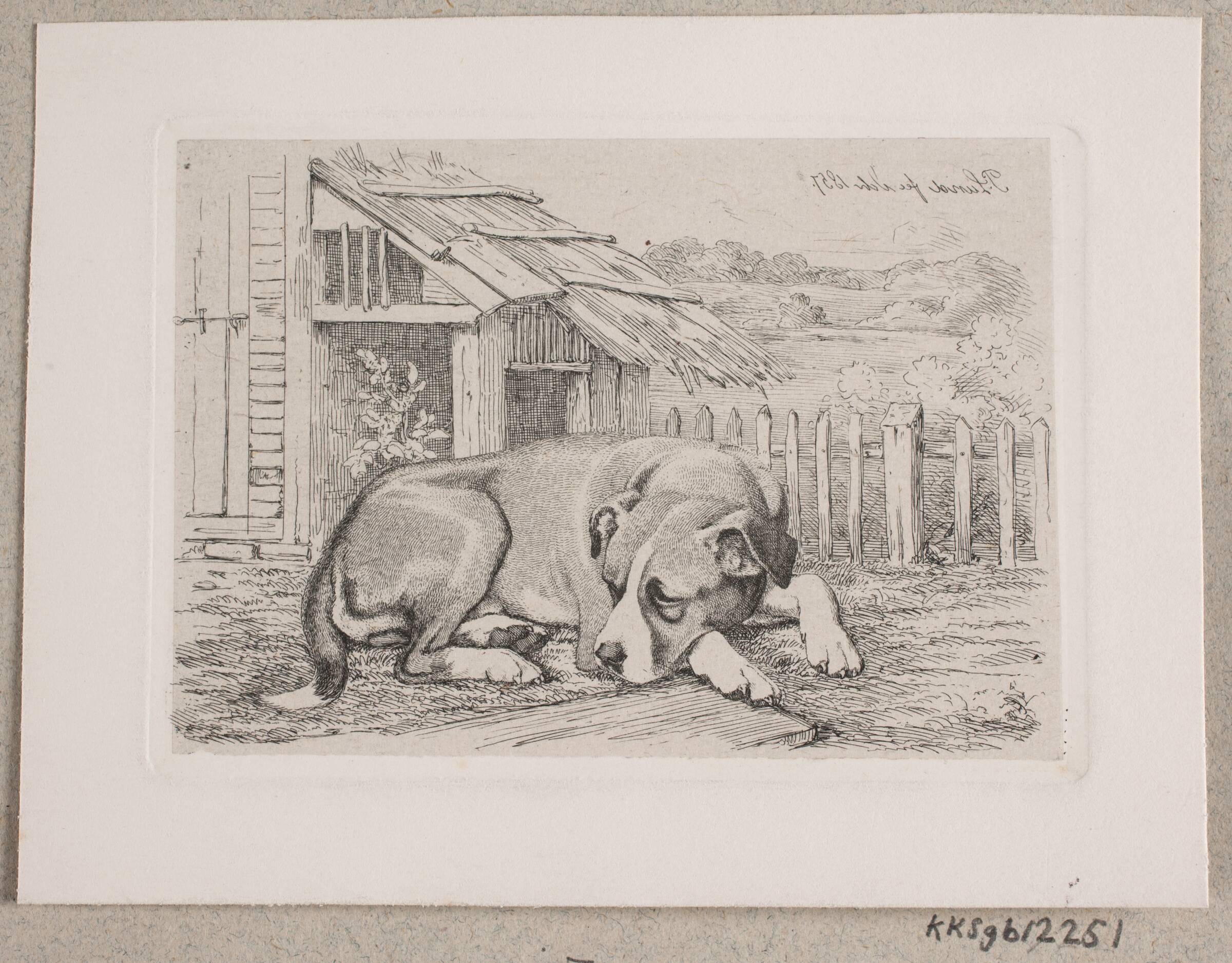 Parti af en gotisk bygning, Jens Peter Lund, 1837