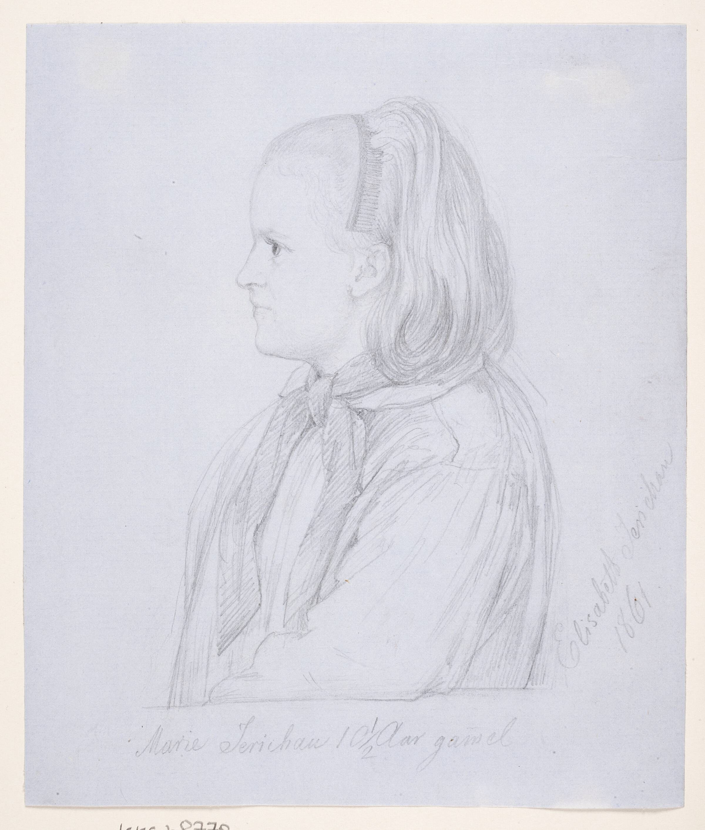 "Marie Jerichau 10½ år gammel", Elisabeth Jerichau Baumann, 1861
