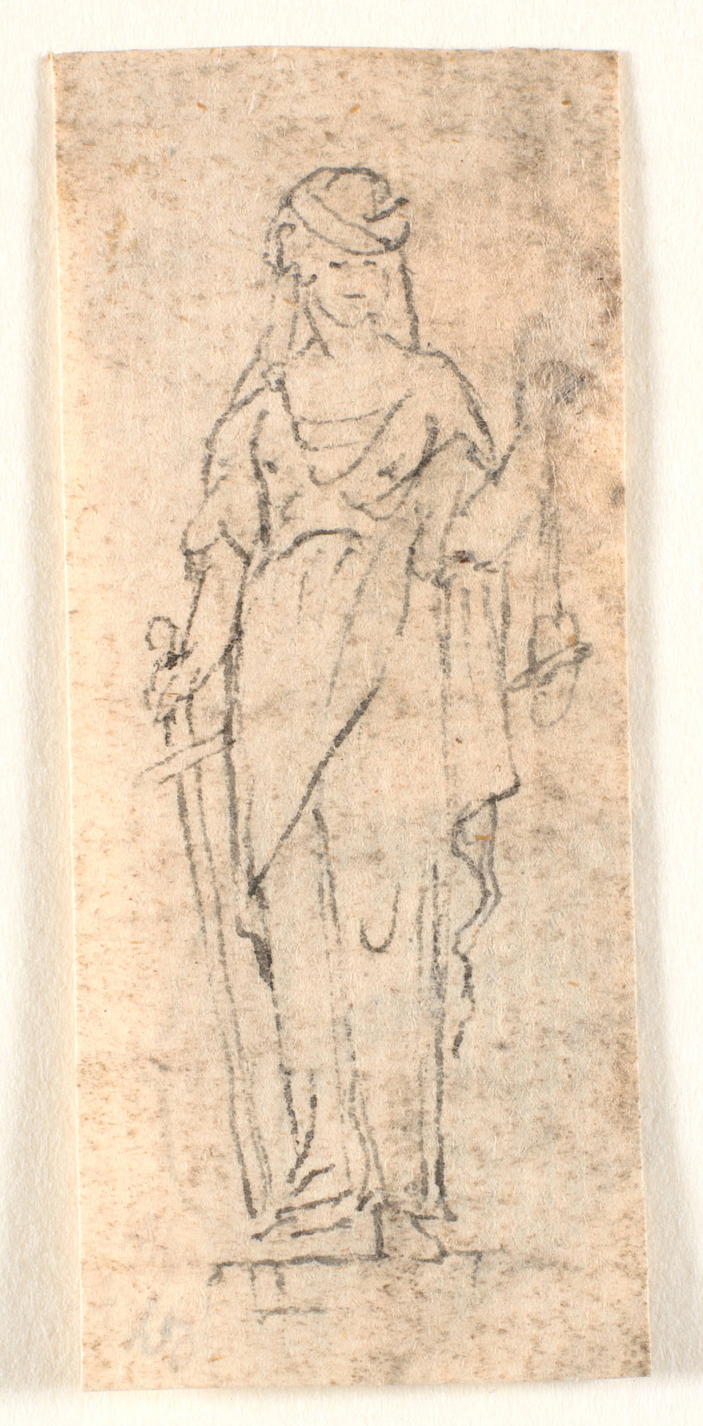 Stående kvinde med sværd. Retfærdigheden, Johannes Wiedewelt, 1731-1802