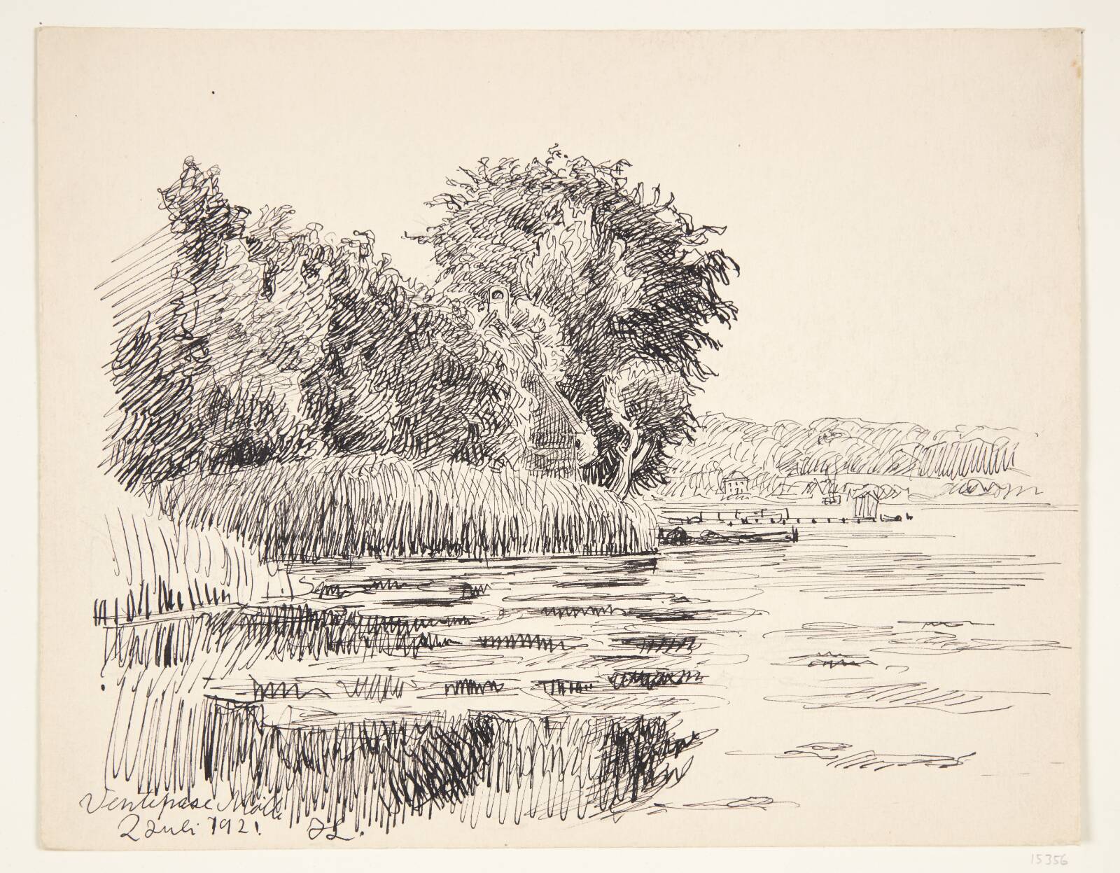 "Ventepose Mølle", Johannes Larsen, 1921
