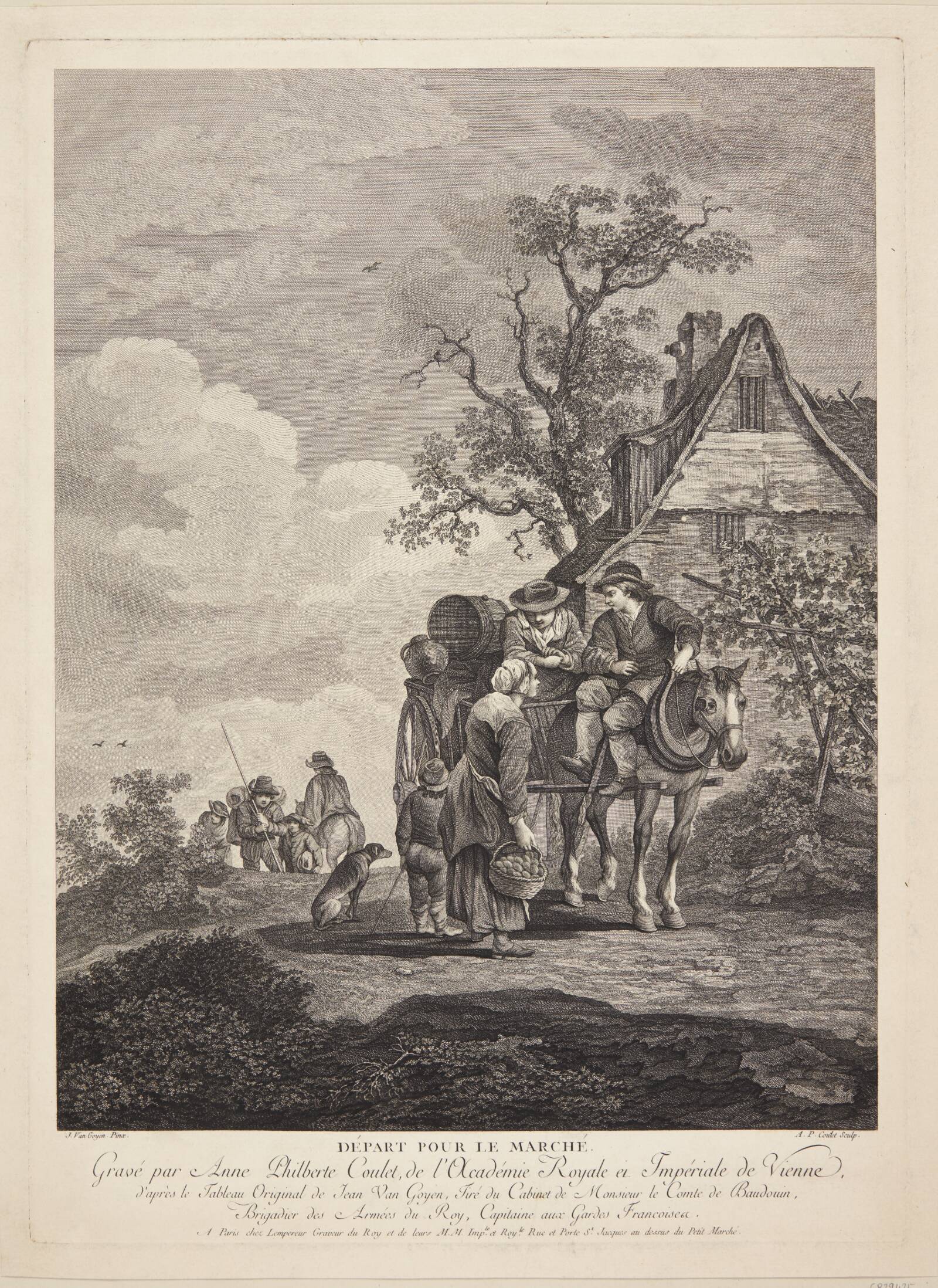 Départ pour le Marché, Anne Philiberte Coulet, 1772