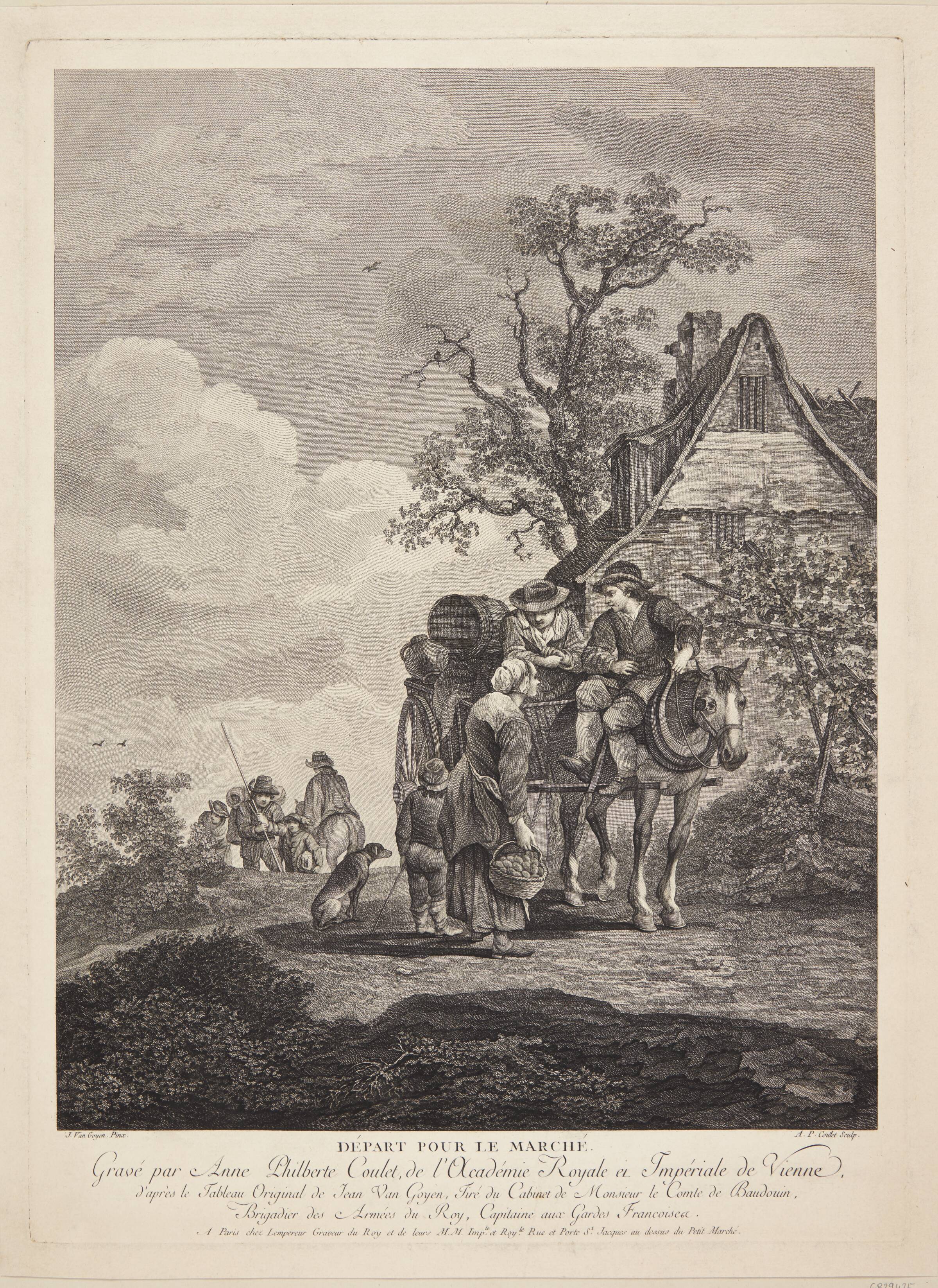 Départ pour le Marché, Anne Philiberte Coulet, 1772