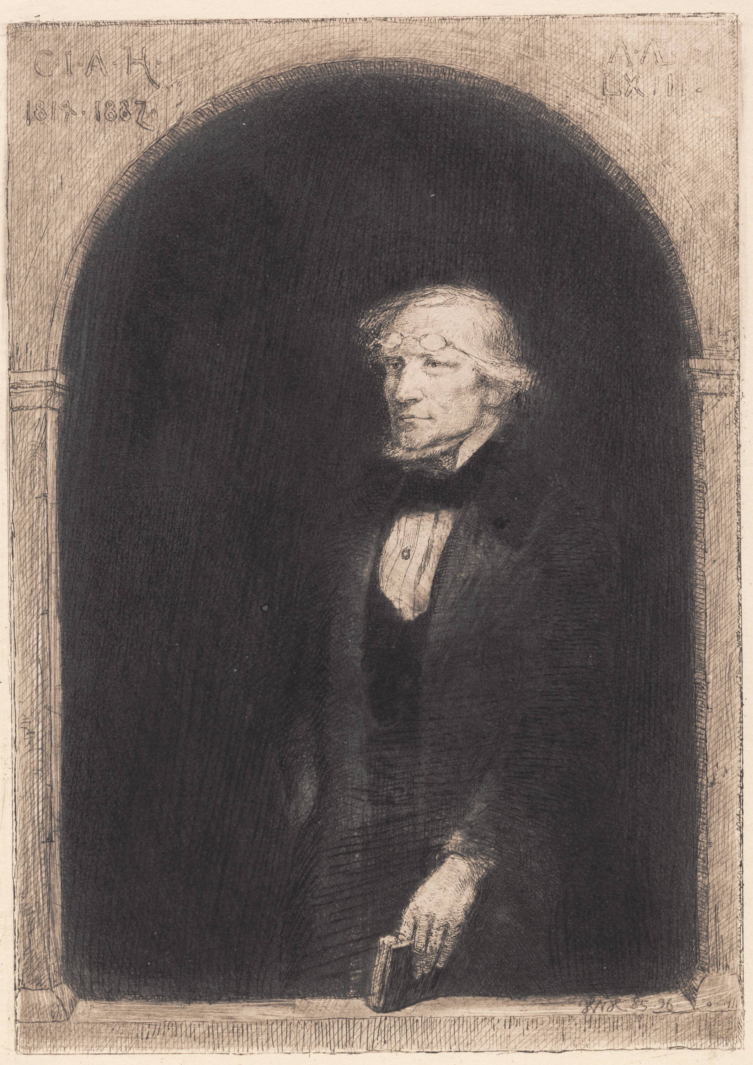 "Min faders portræt", Hans Nikolaj Hansen, 1884
