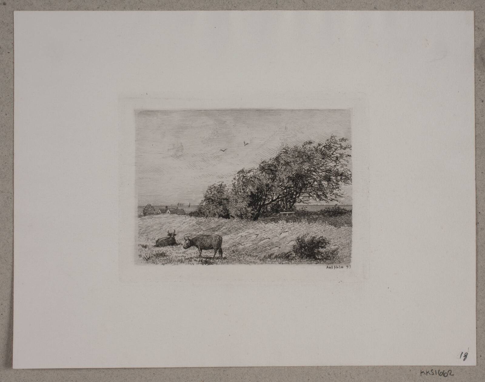 Landskab ved stranden, Axel Holm, 1893