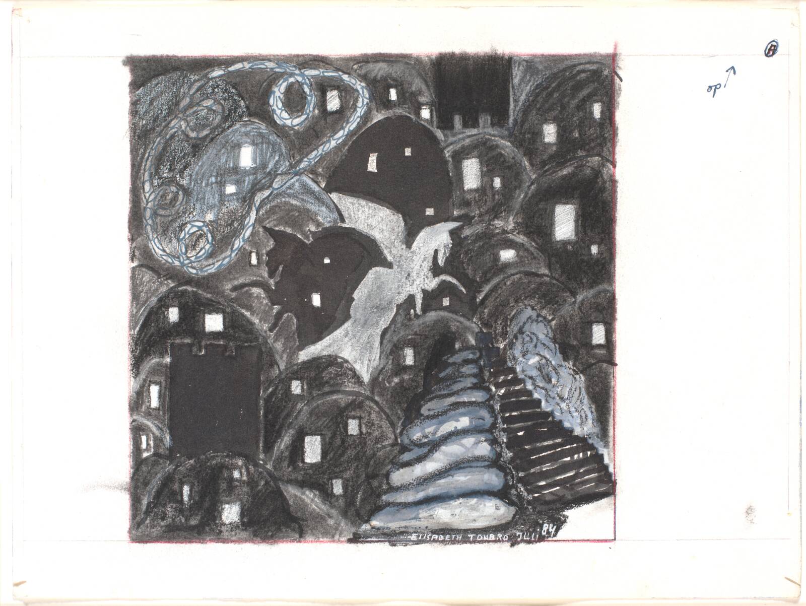 Illustration til "Semiotik", Elisabeth Toubro, 1984