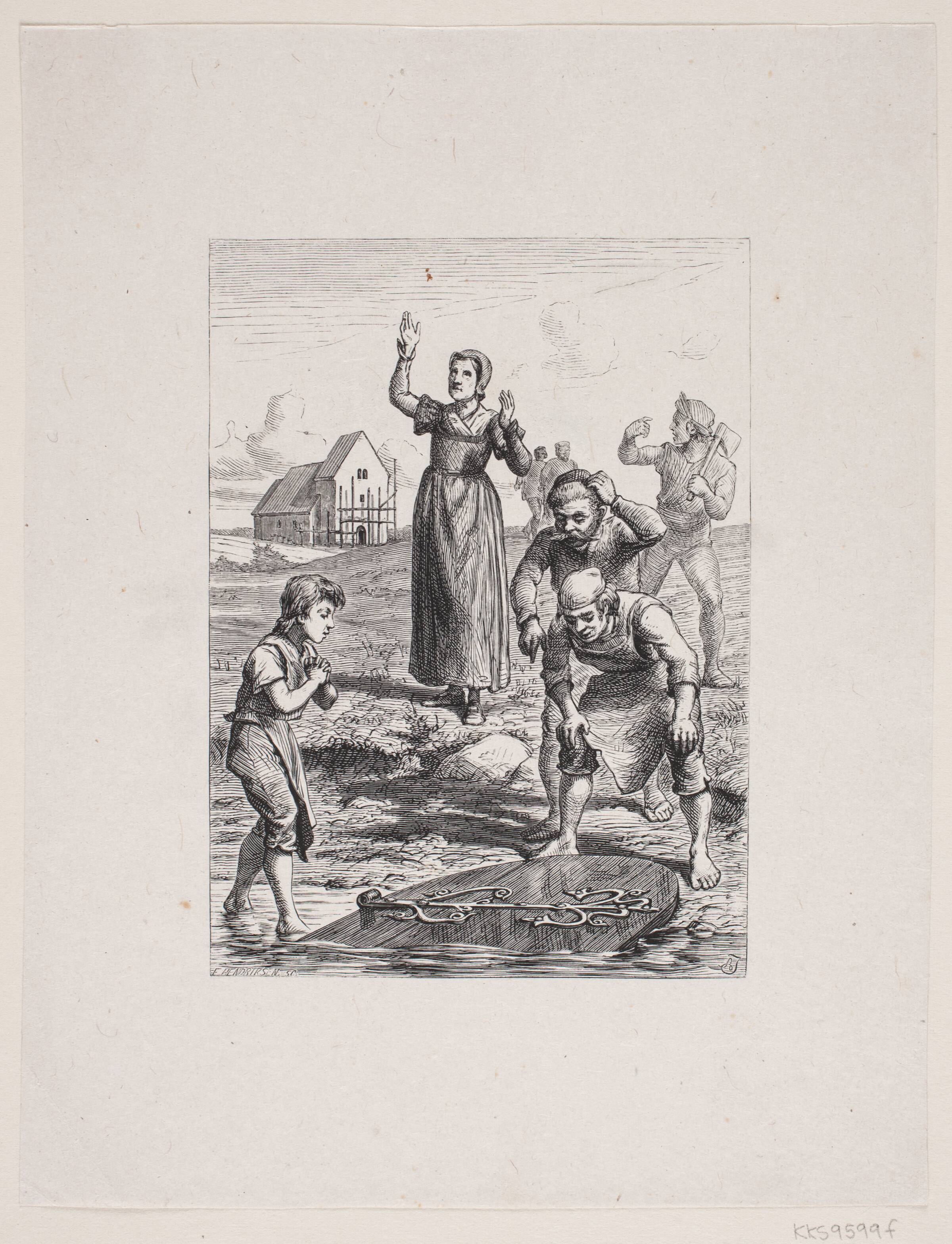 Kirkedøren i sdr. Alslev på Falster, F. Hendriksen, 1847-1870
