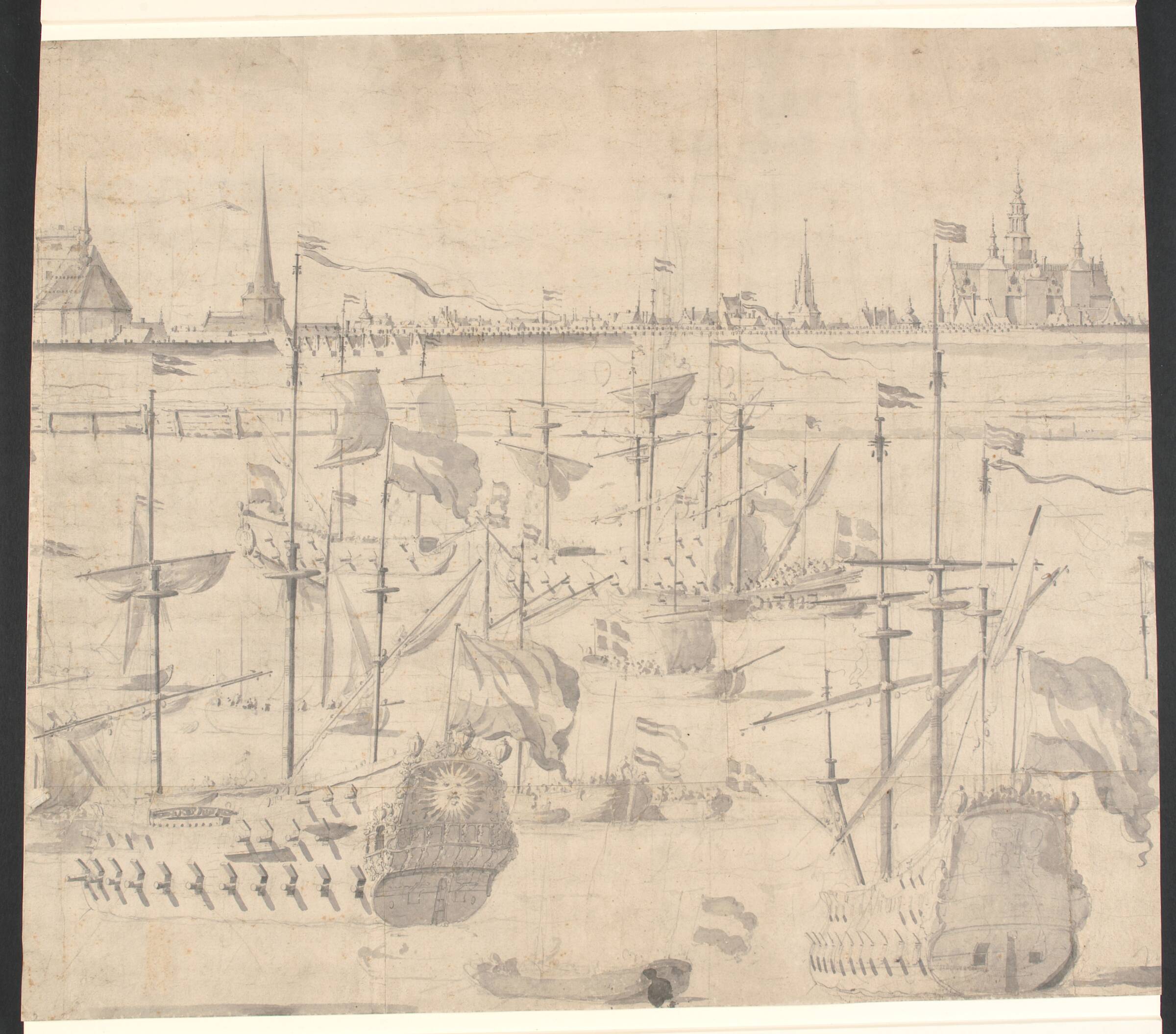 Den hollandske flåde på Københavns Red 1658, Willem I van de Velde, 1658