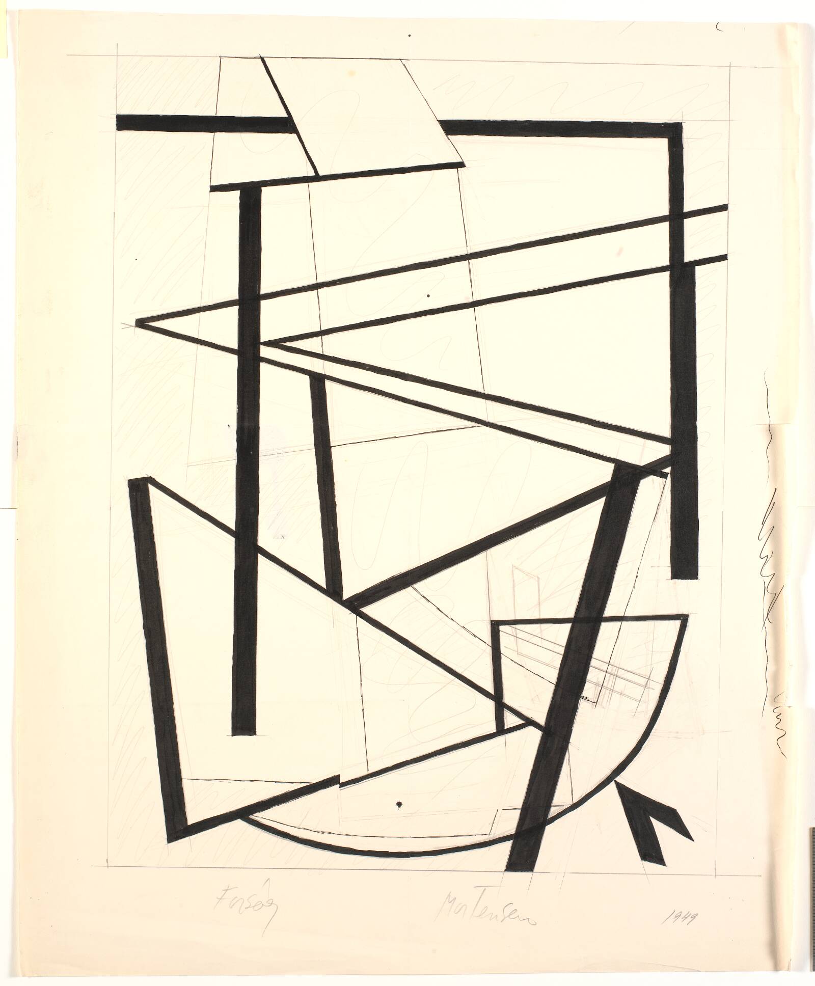 Geometrisk komposition, Richard Mortensen, 1950-1953