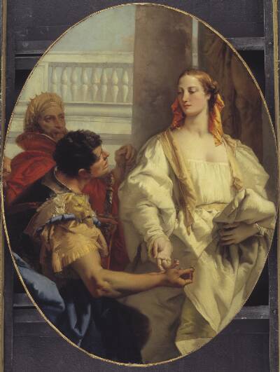 Latinus giver Æneas sin datter Lavinia til ægte