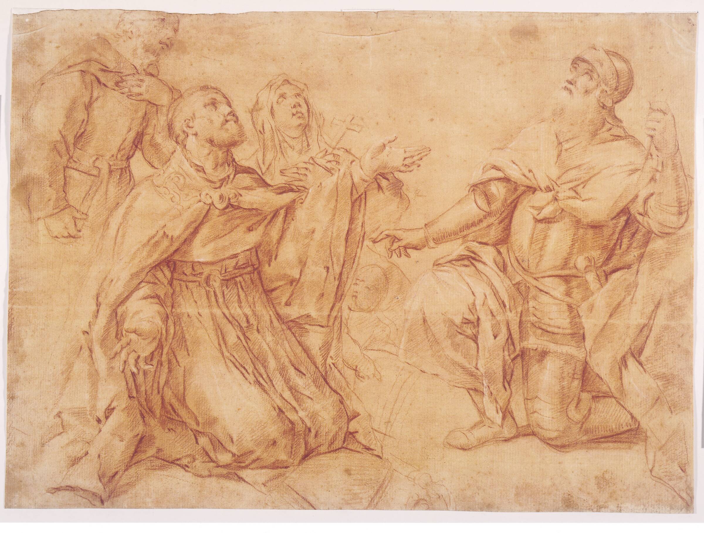Helgenerne Augustin, Nicholas af Tolentino, Teresa og William, Luca Giordano, 1686-1785