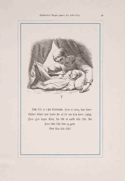 Illustration til "Hvorledes Dagen gaaer for Lille Lise"
