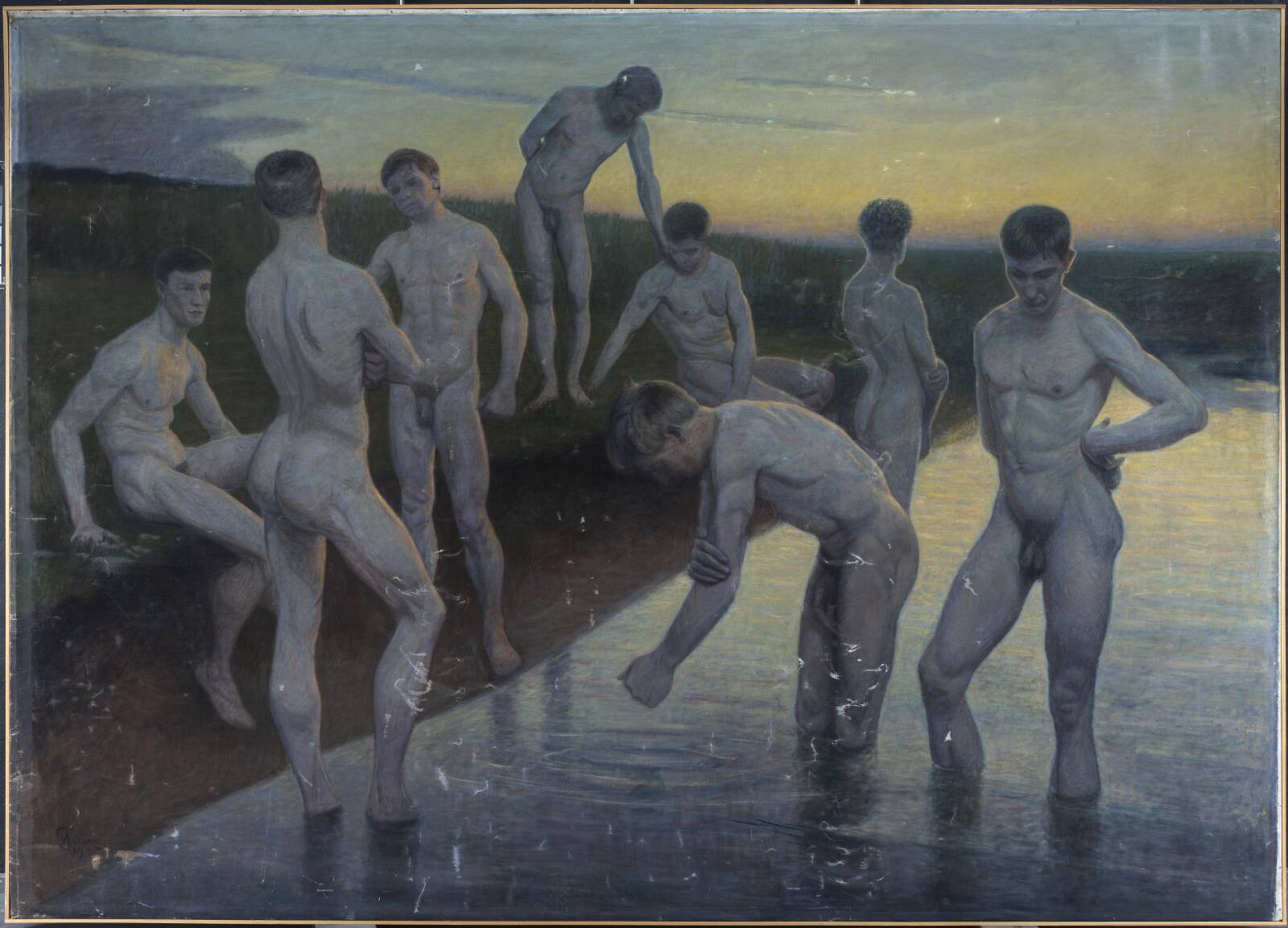 Aften. Badende drenge, Vilhelm Tetens, 1905