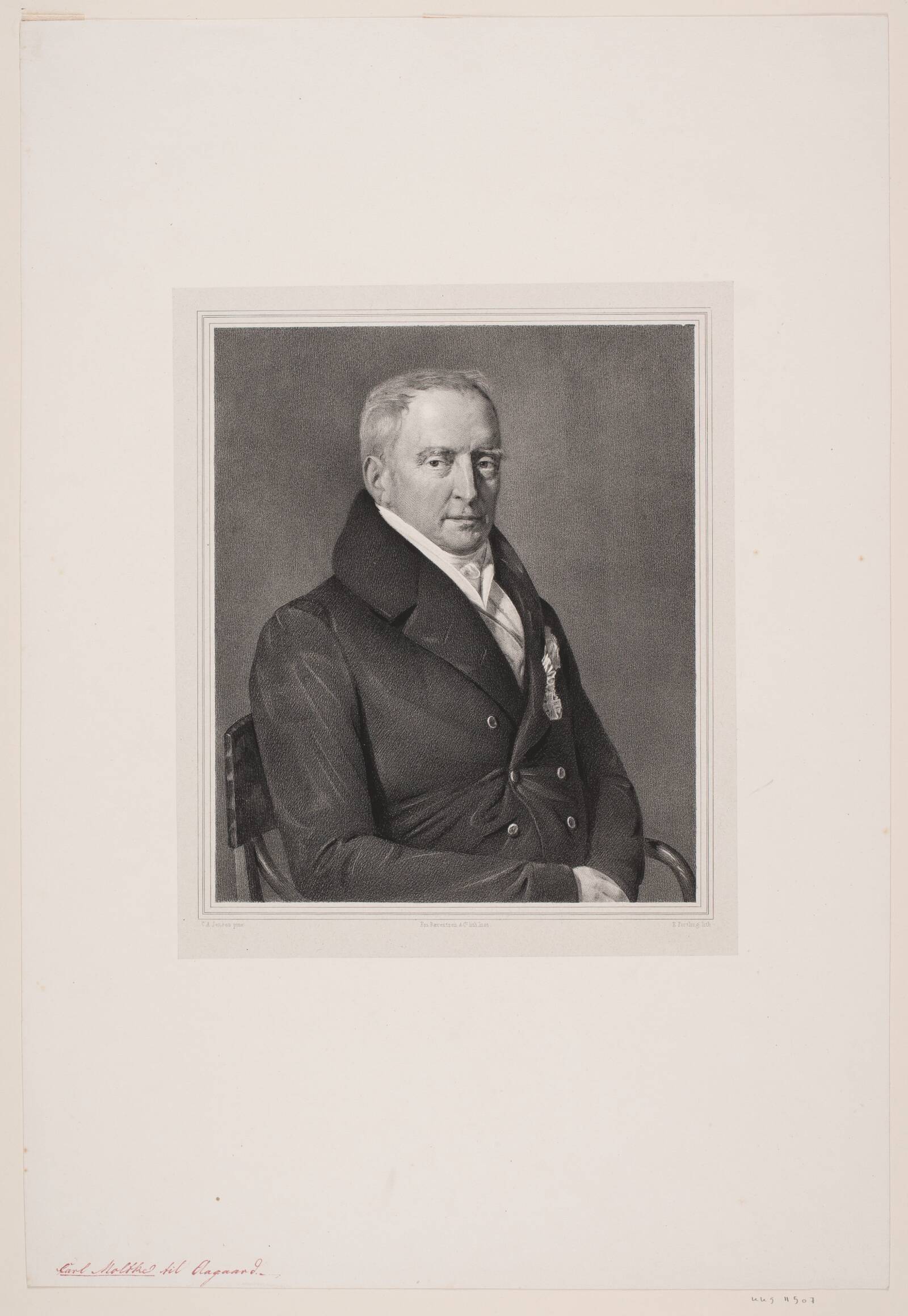 Grev C.E. Moltke, Edvard Fortling, 1800-1849