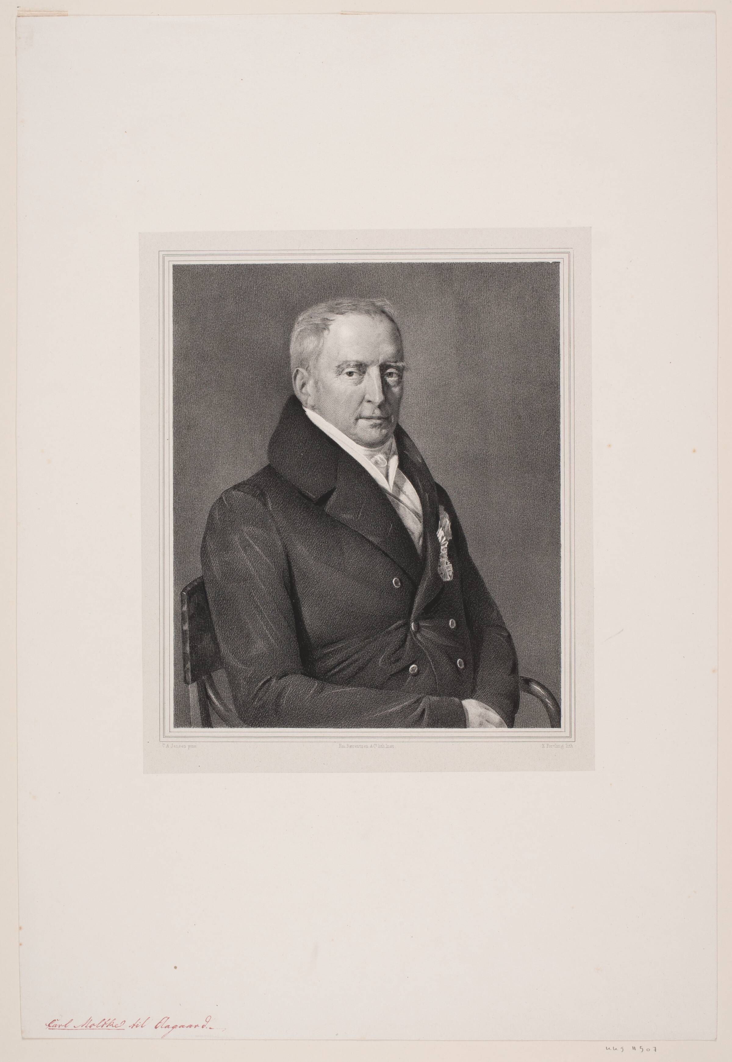 Grev C.E. Moltke, Edvard Fortling, 1800-1849