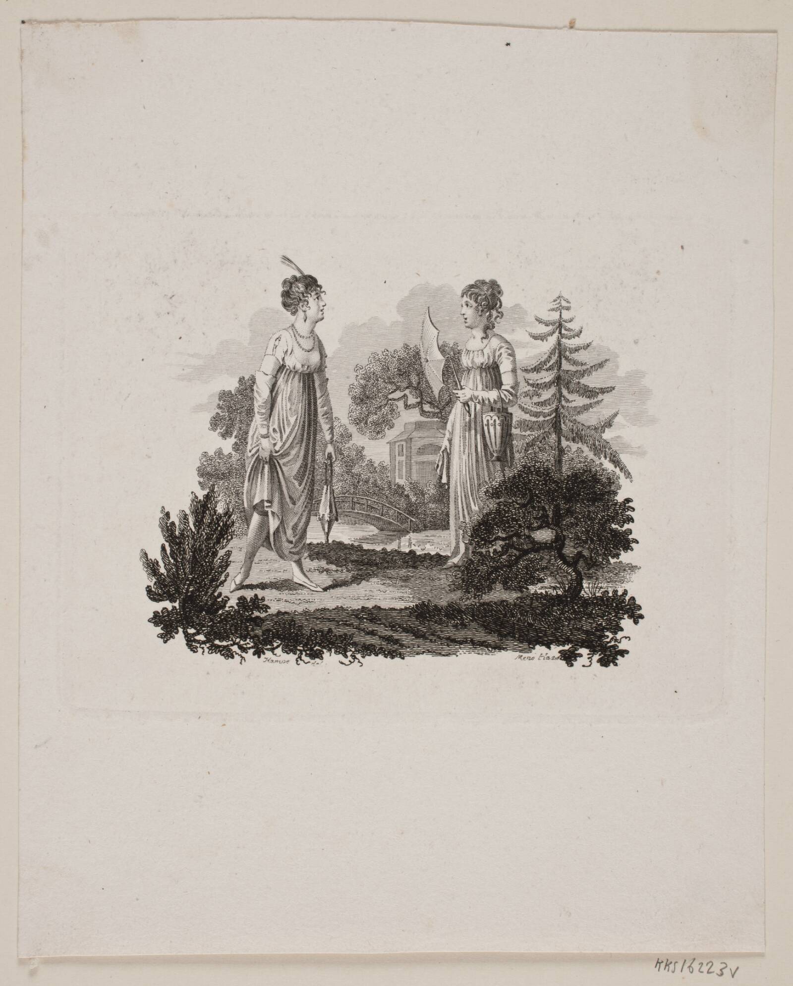 Scene med to kvinder, Meno Haas, 1752-1833