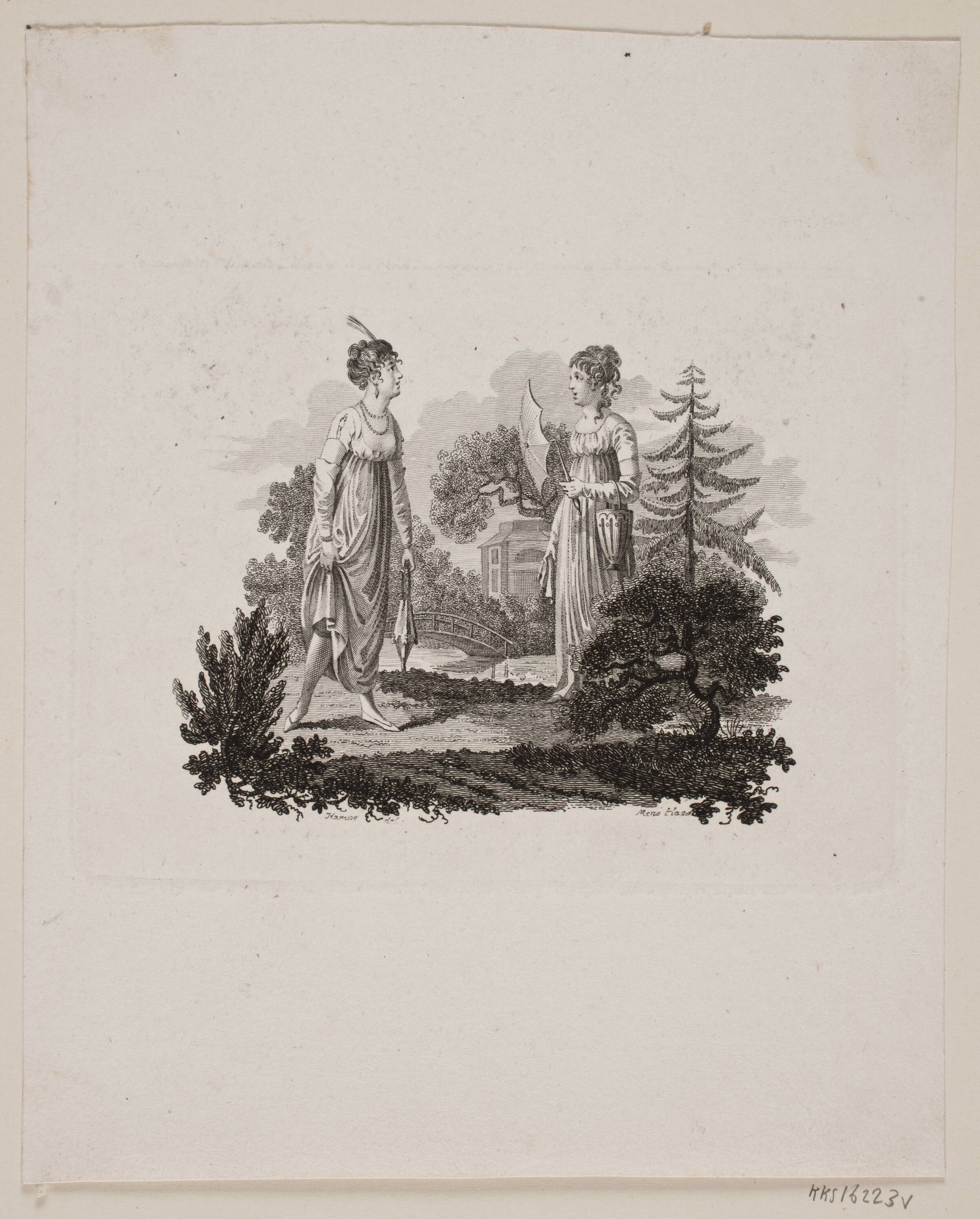 Scene med to kvinder, Meno Haas, 1752-1833