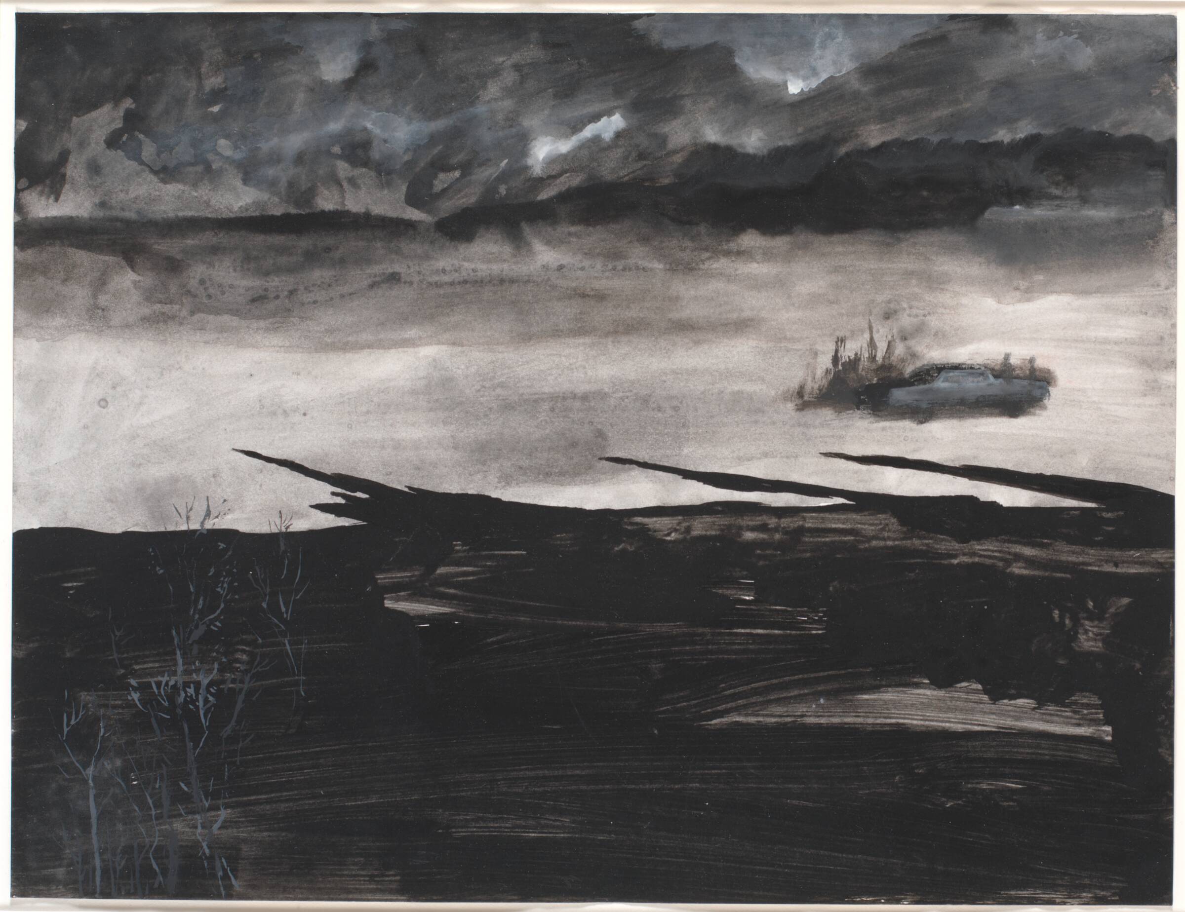 Skitse til Monumenternes Landskab, Nina Sten-Knudsen, 1988